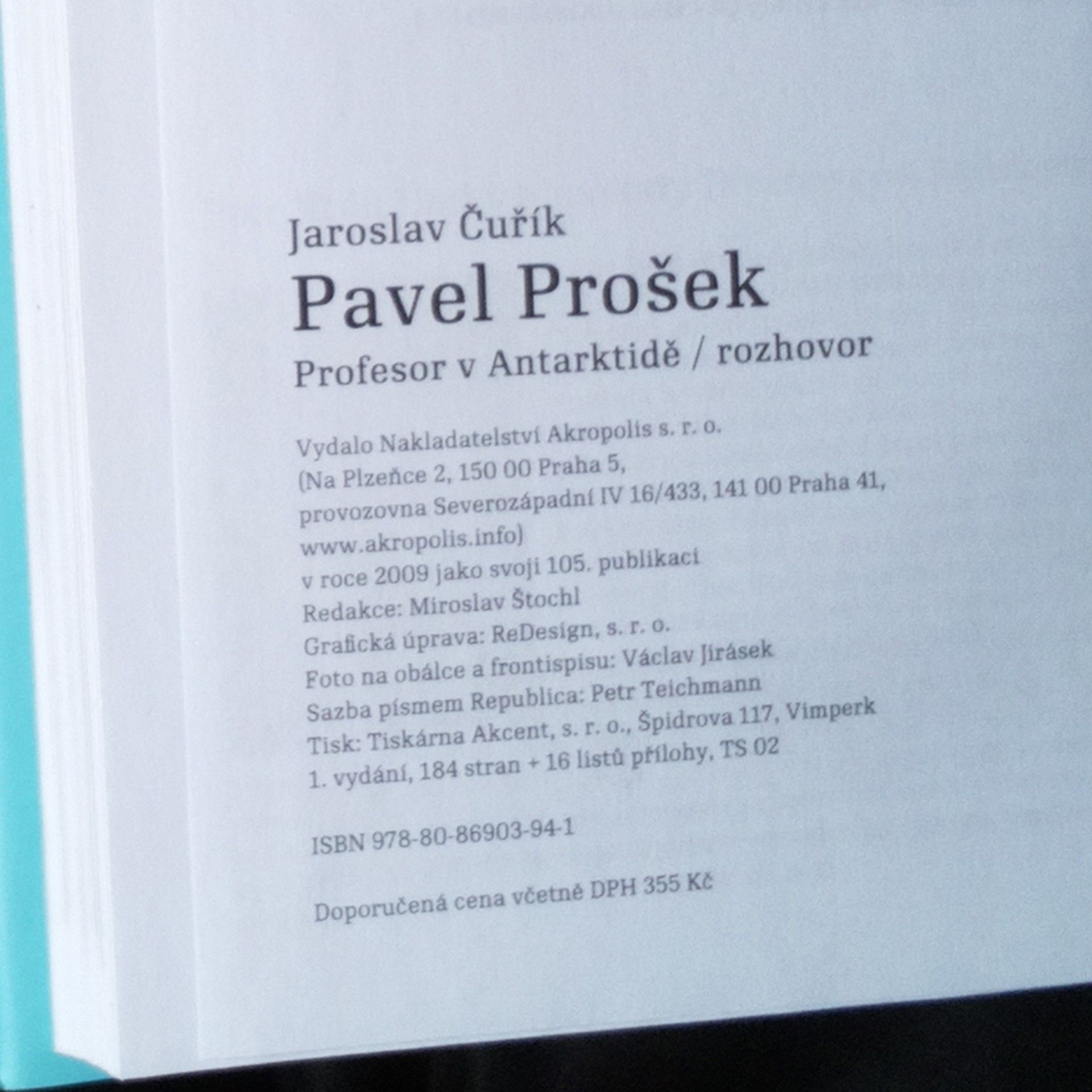 Pavel Prošek Pavel Prošek: Profesor v Antarktidě : rozhovor