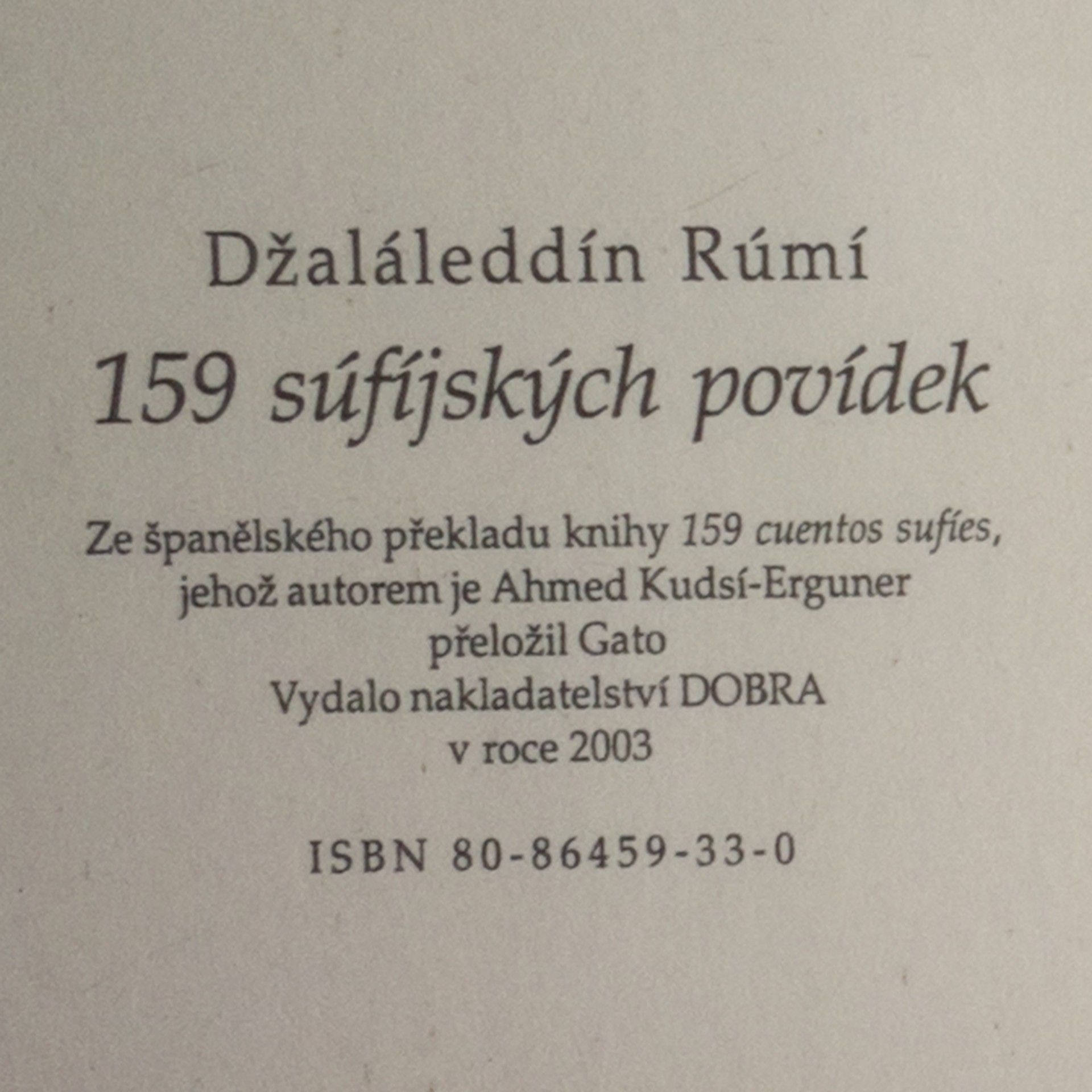 Dzalaleddin Balchi Rúmí 159 súfíjských povídek