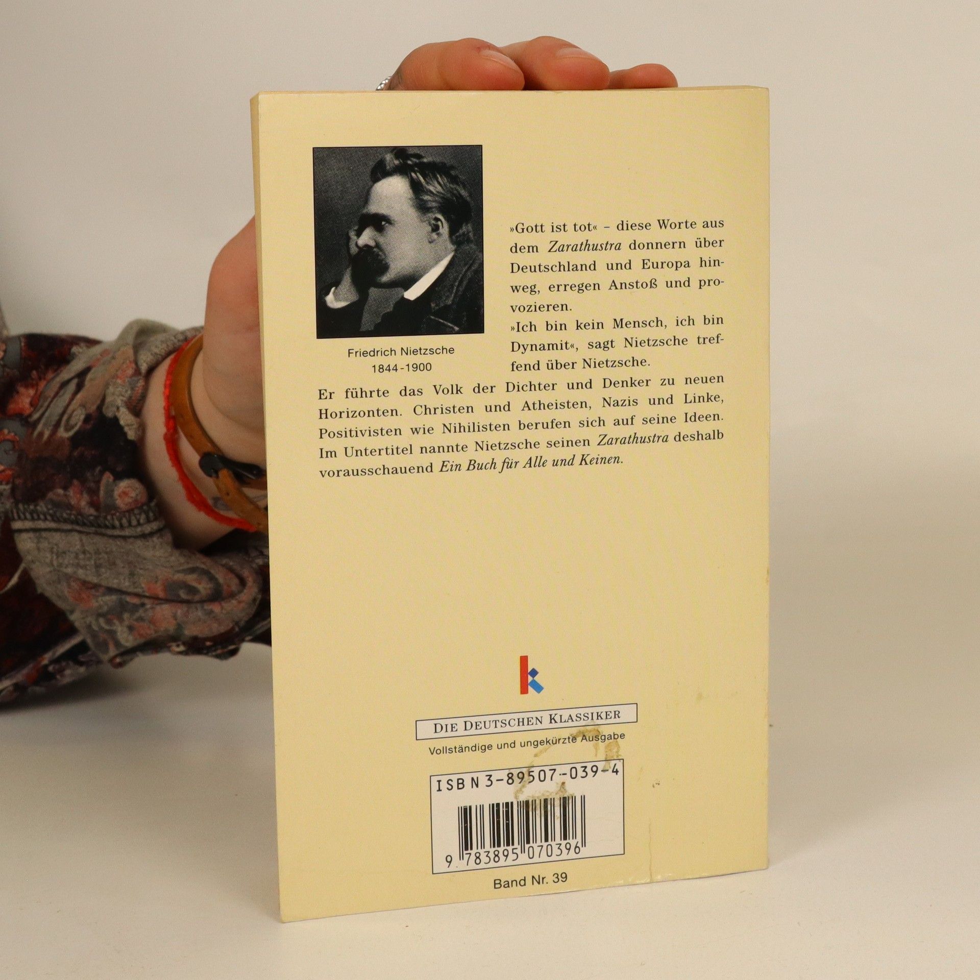 Friedrich Wilhelm Nietzsche Also sprach Zarathustra
