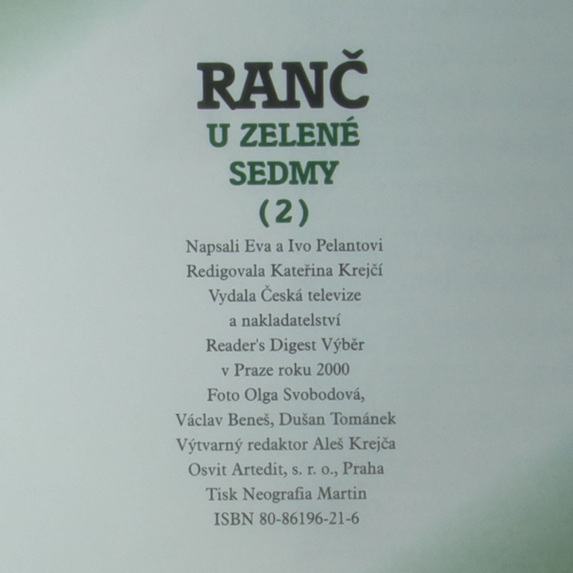 Eva Pelantová Ranč U Zelené sedmy 1. a 2. díl