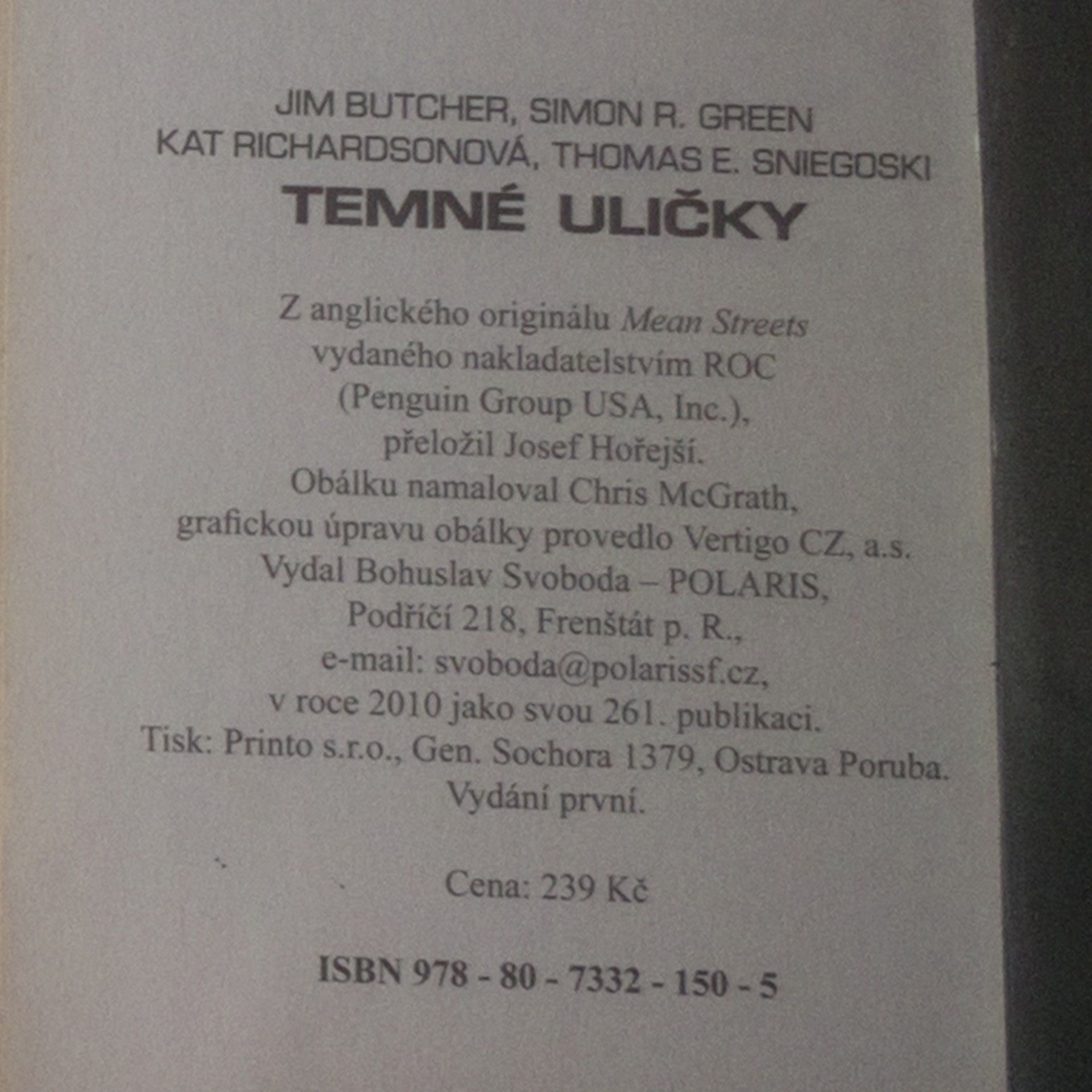 Jim Butcher Temné uličky