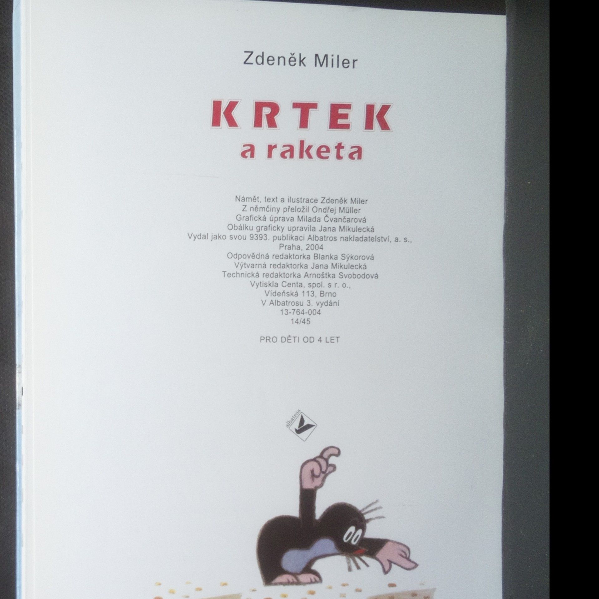 Zdeněk Miler Krtek a raketa