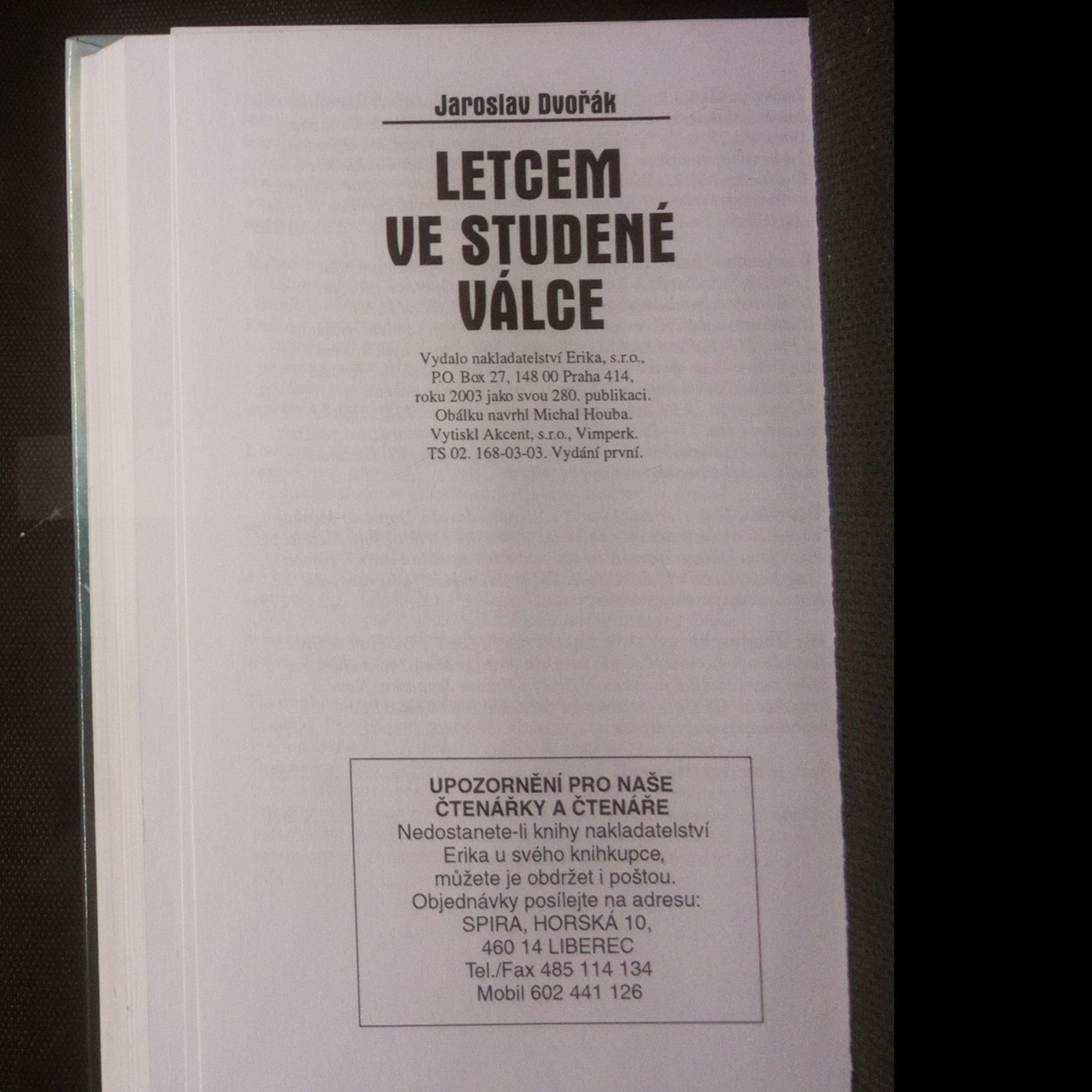 Jaroslav Dvořák Letcem ve studené válce