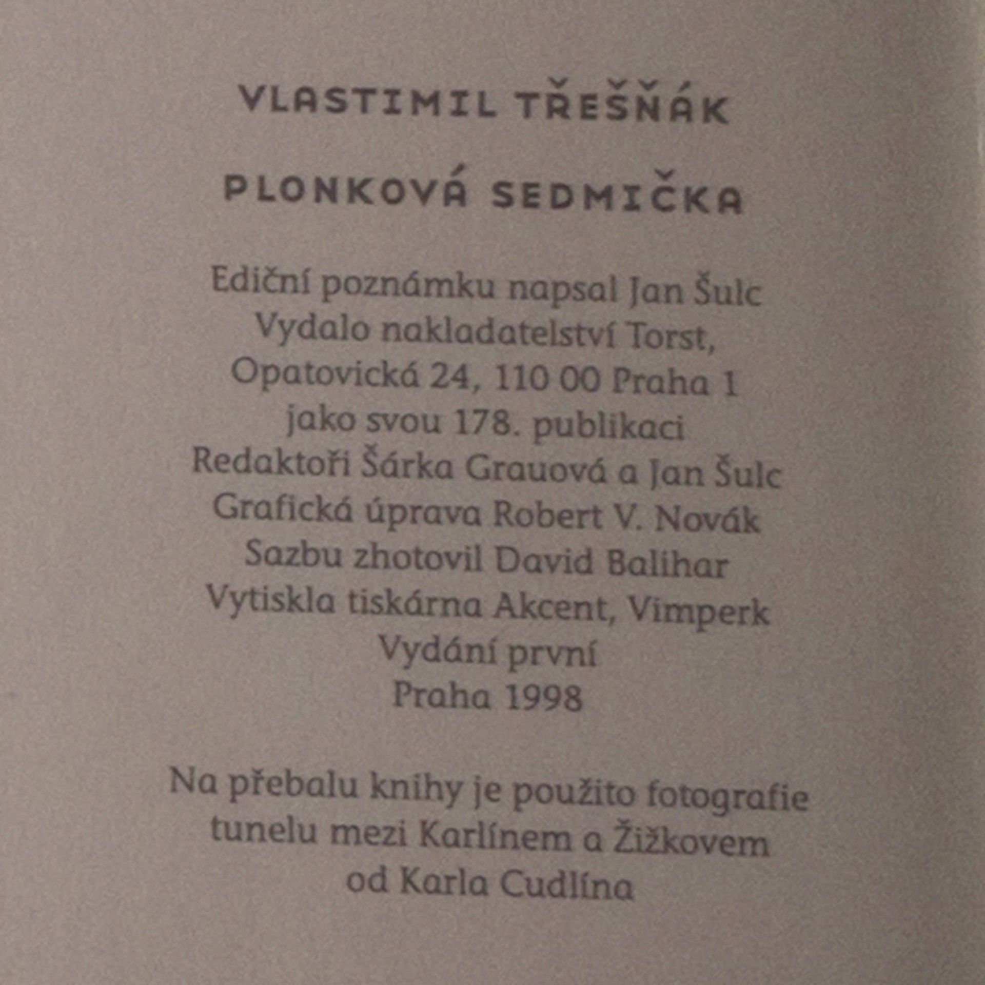Vlastimil Třešňák Plonková sedmička
