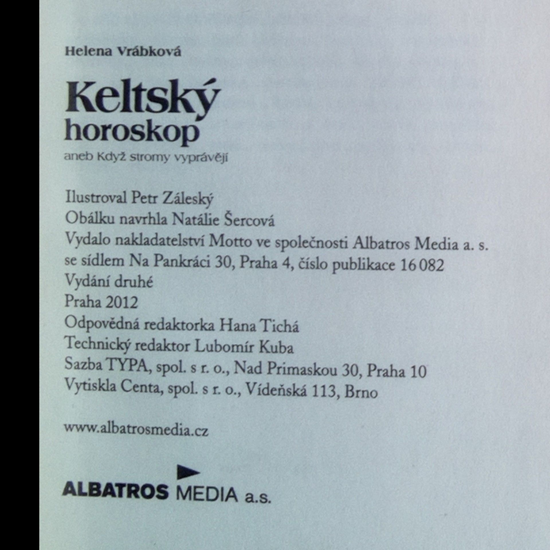 Helena Vrábková Keltský horoskop, aneb Když stromy vyprávějí