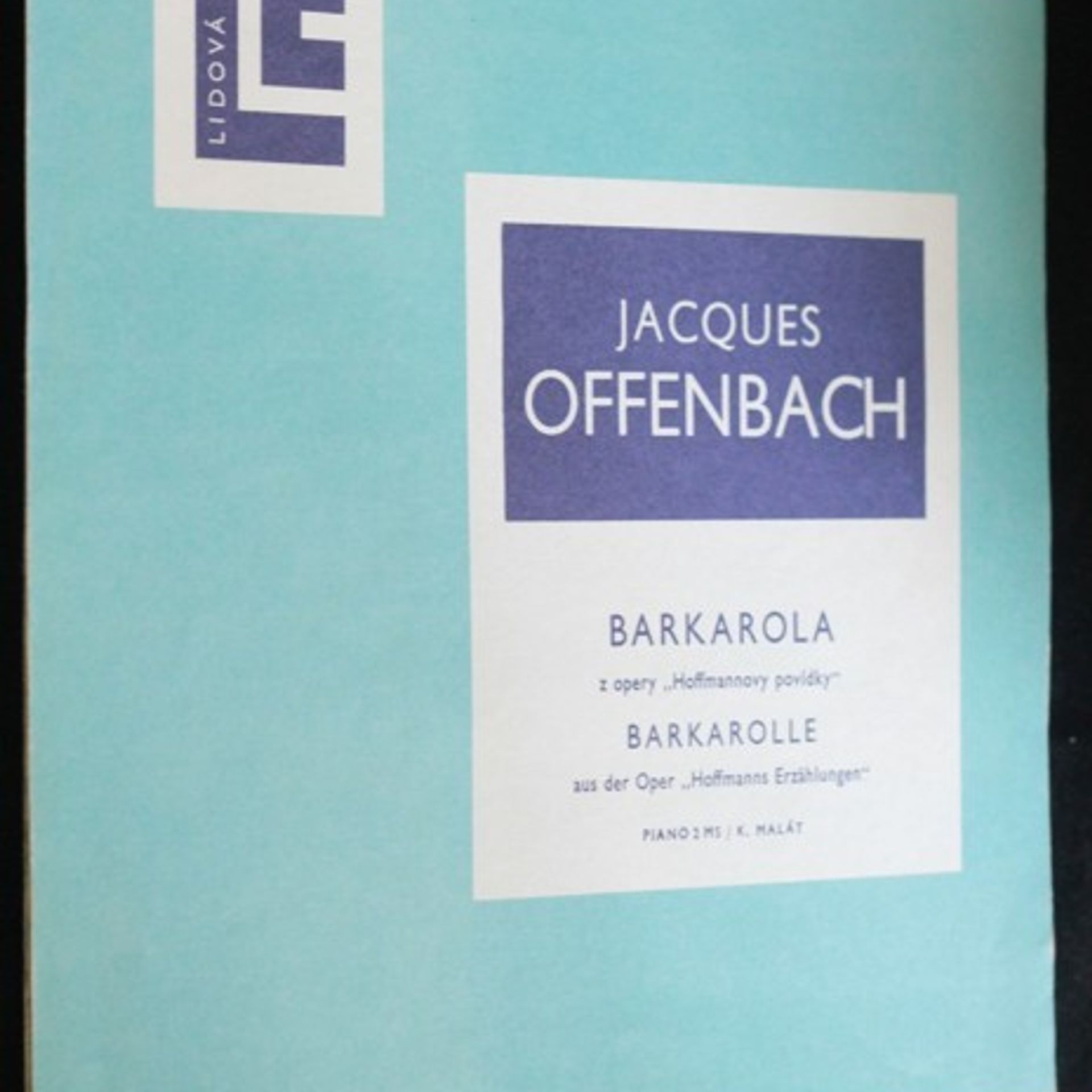 Barkarola : z opery Hoffmannovy povídky : piano 2 ms
