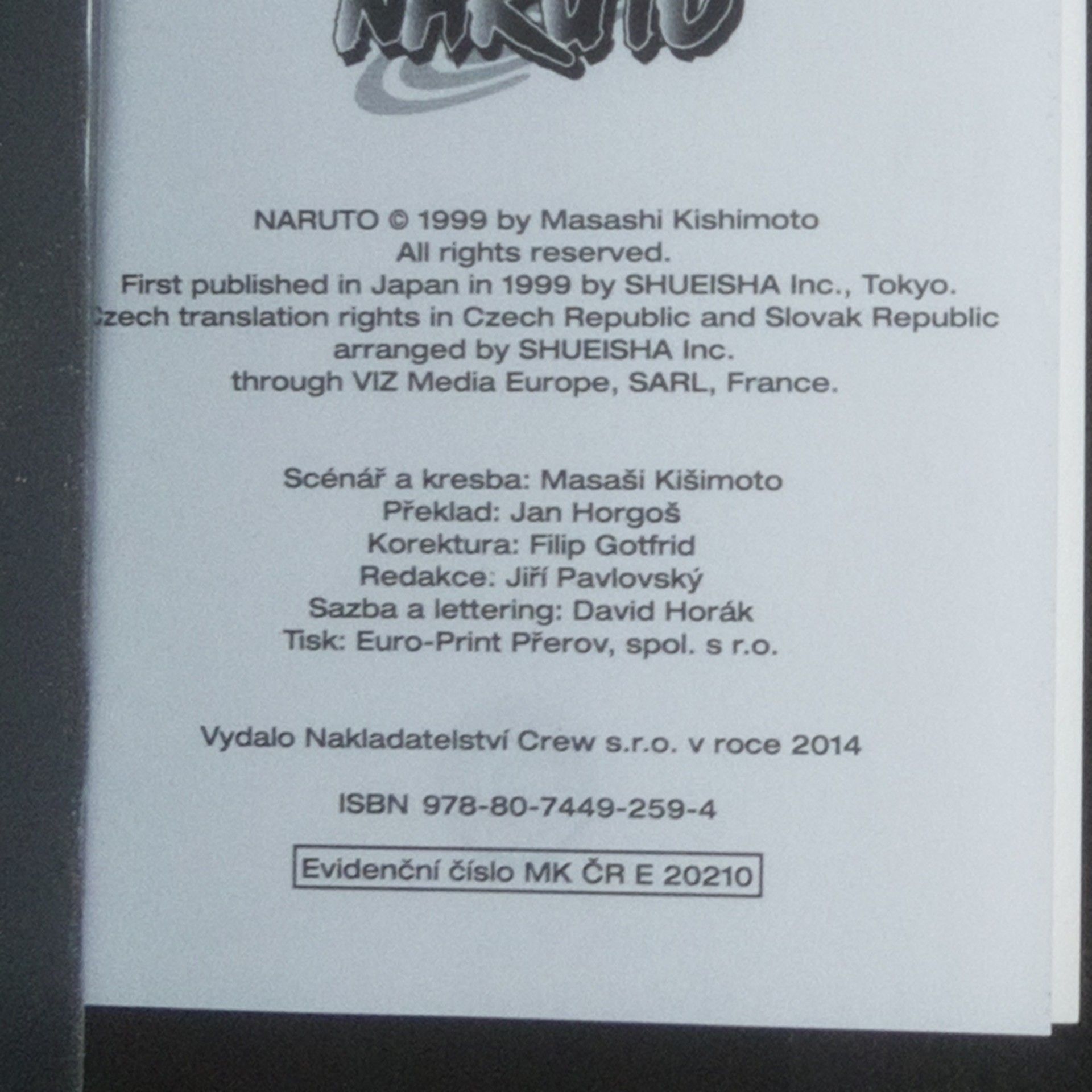 Masashi Kishimoto Naruto. 1. - 20. díl