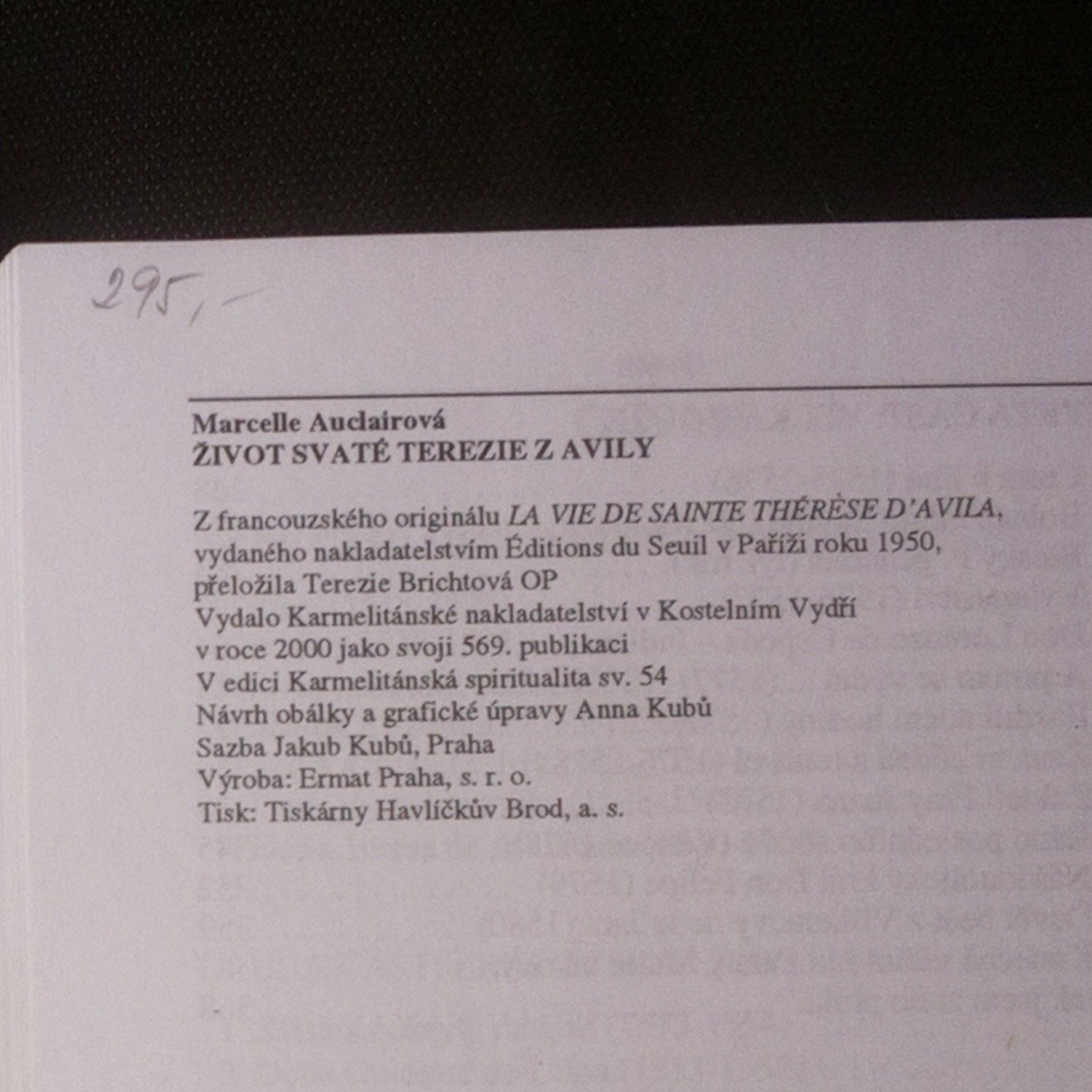 Marcelle Auclair Životopis Terezie z Avily