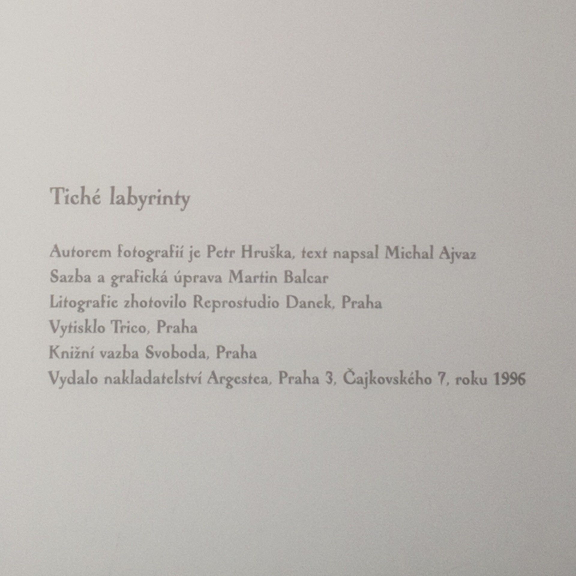Petr Hruška Tiché labyrinty