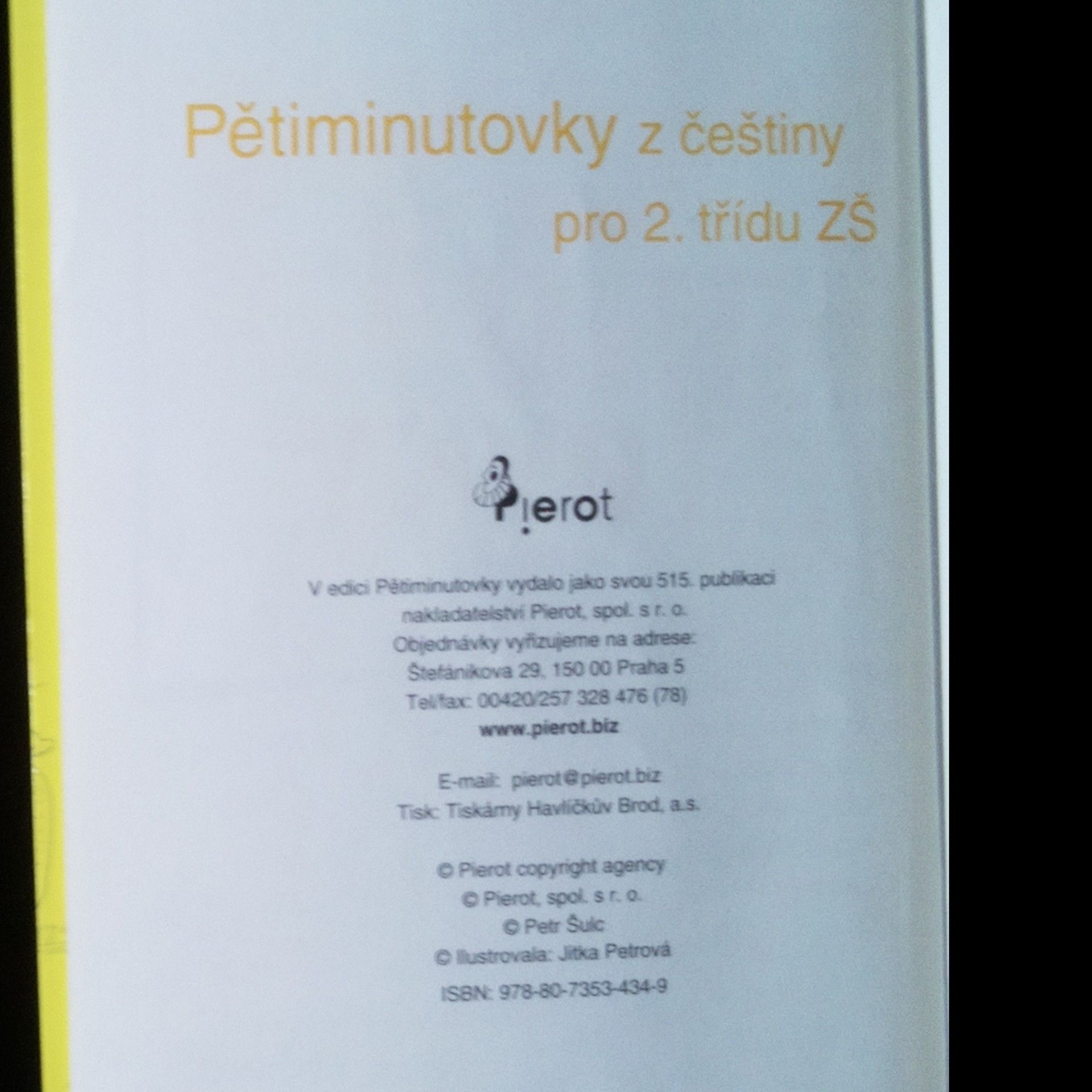 Petr Šulc Pětiminutovky z českého jazyka pro 2. třídu
