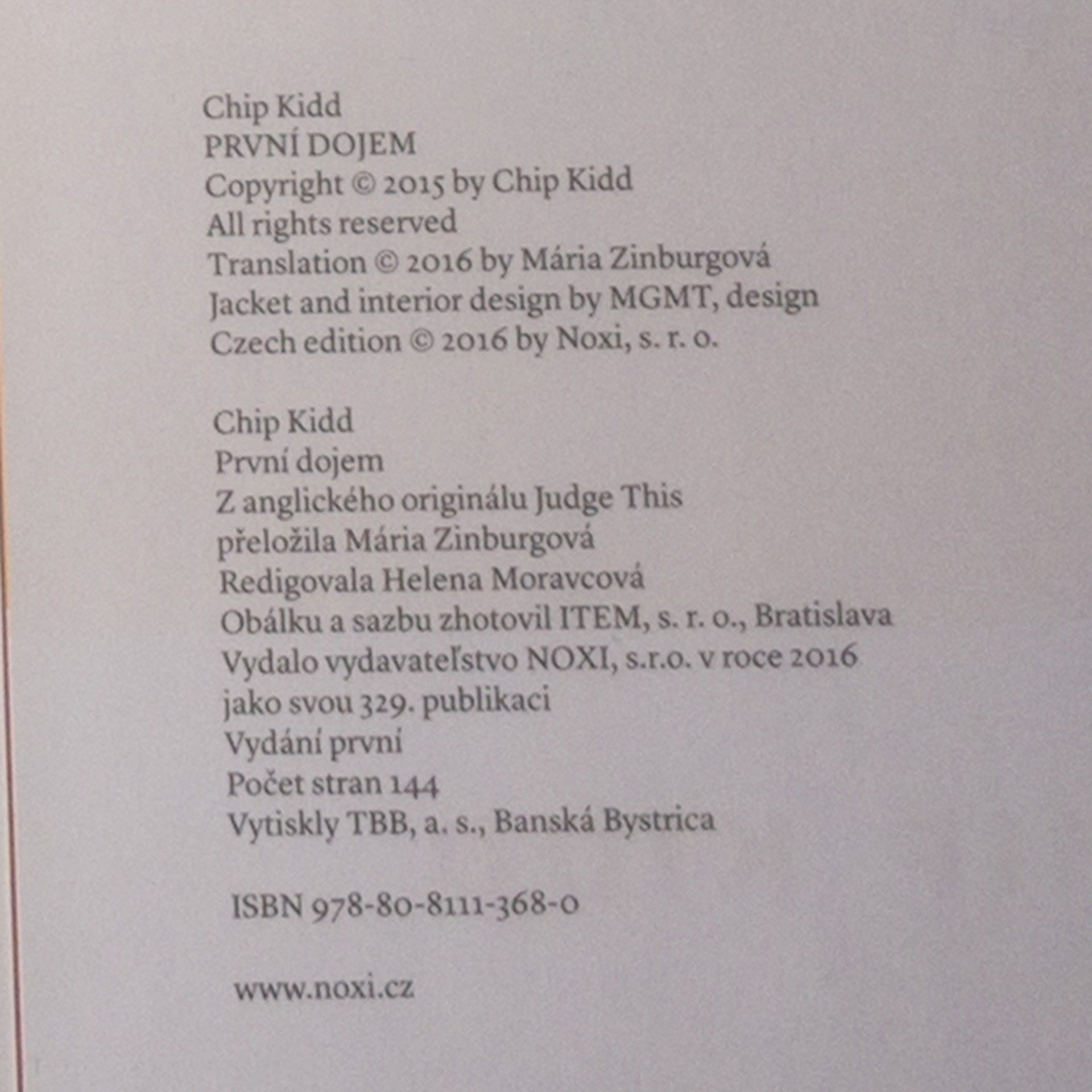Chip Kidd První dojem