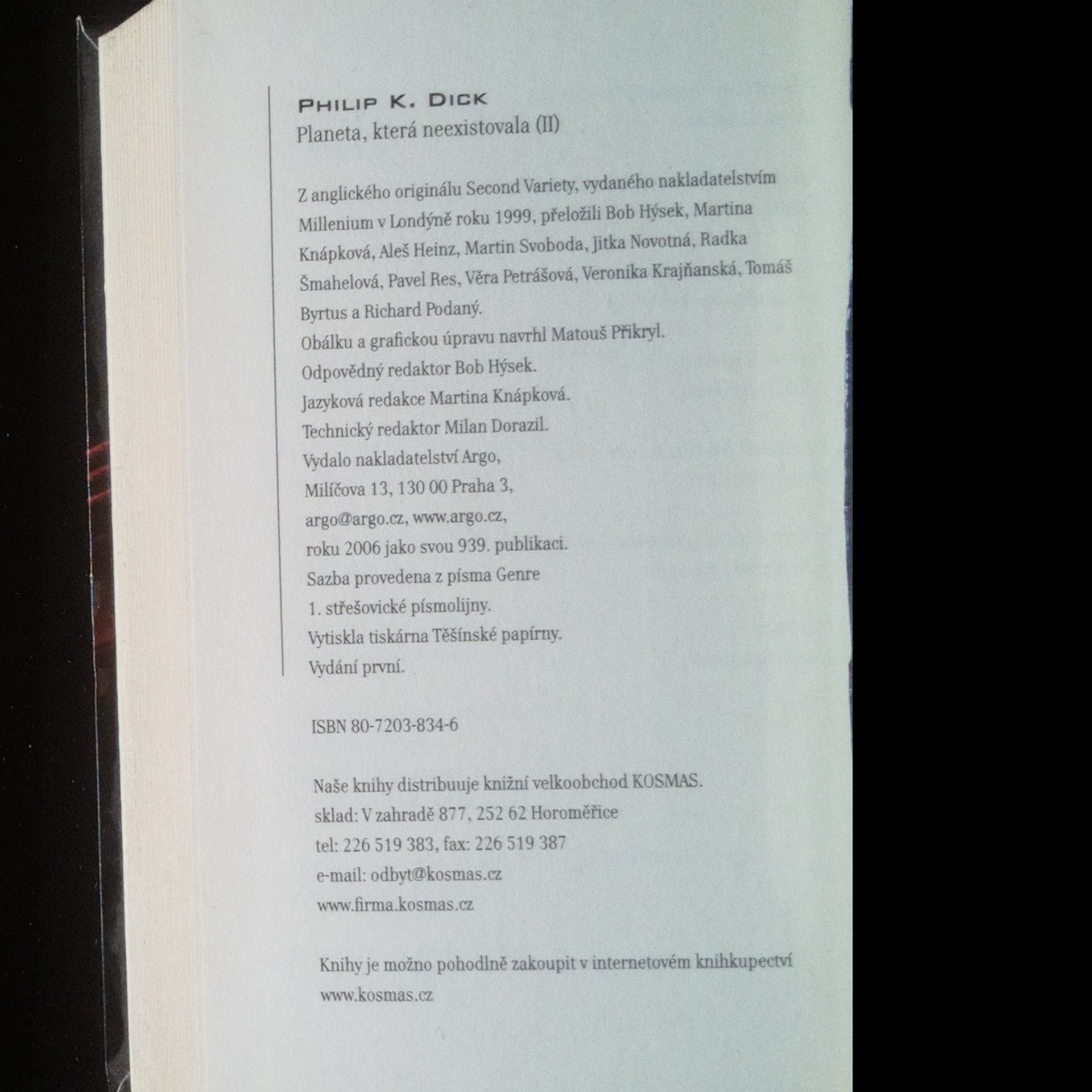 Philip K. Dick Planeta, která neexistovala II