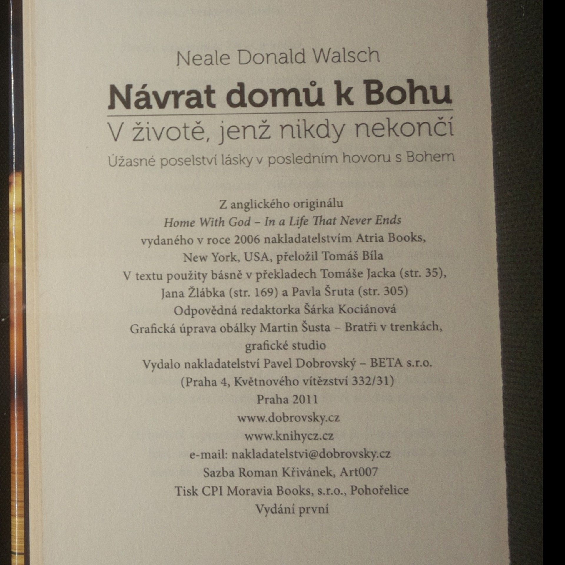 Neale Donald Walsch Návrat domů k Bohu: V životě, jenž nikdy nekončí