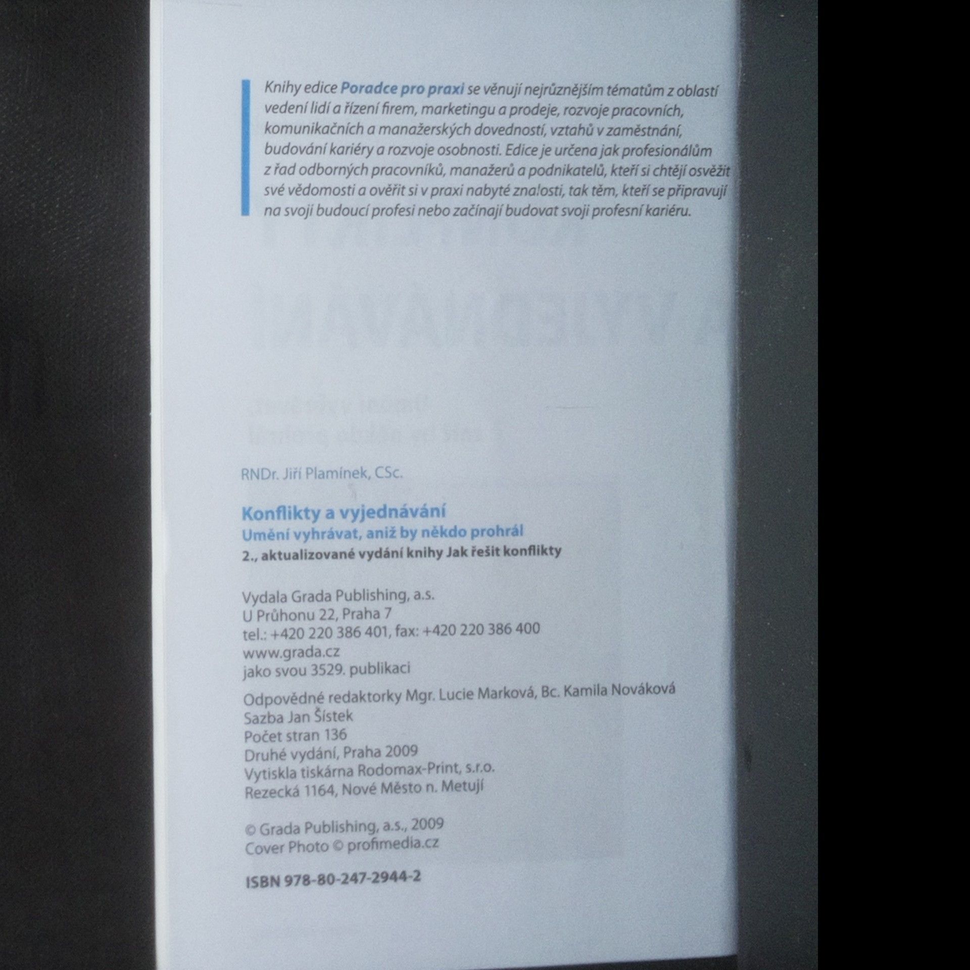 Jiří Plamínek Konflikty a vyjednávání : umění vyhrávat, aniž by někdo prohrál