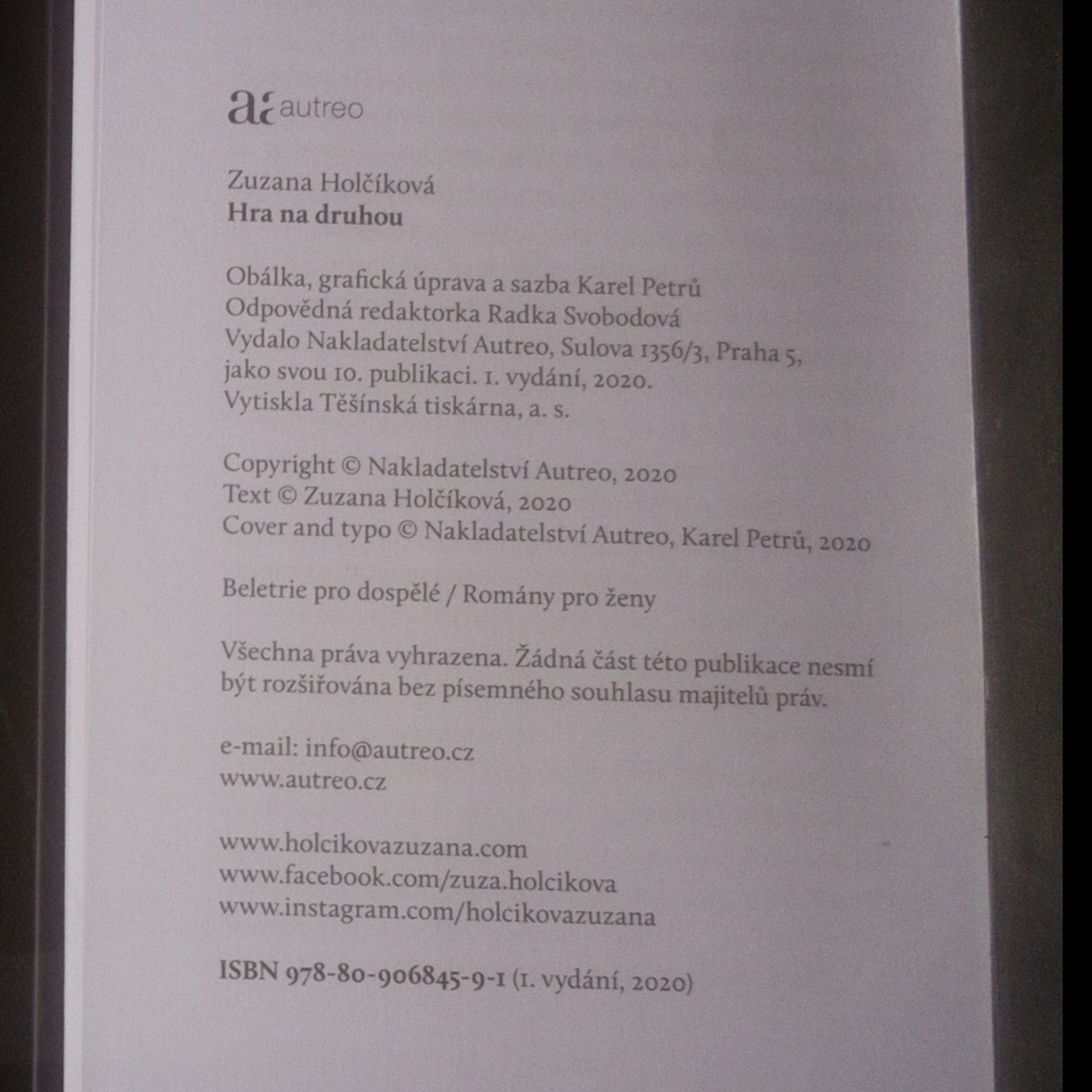 Zuzana Holčíková Hra na druhou