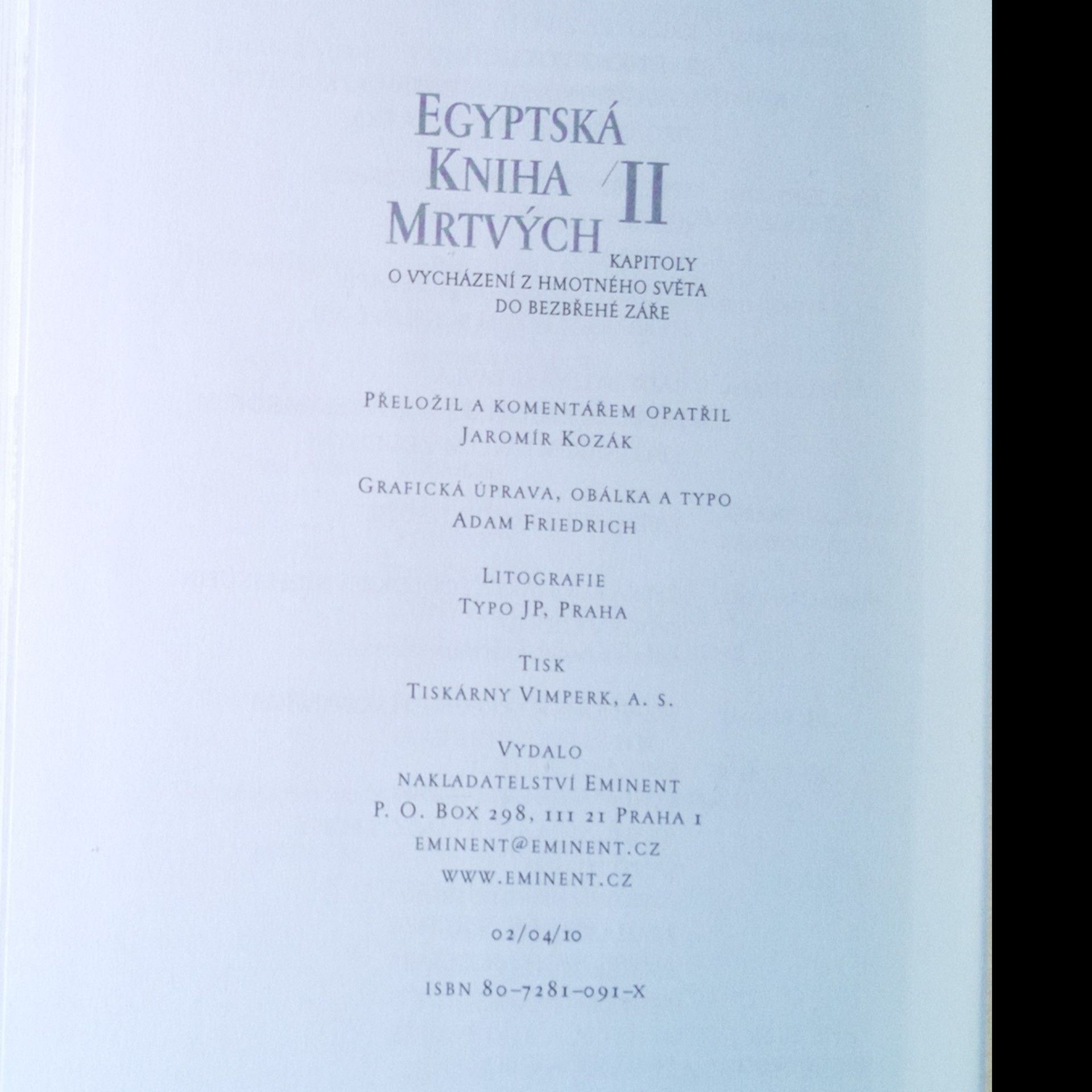 Jaromír Kozák Egyptská kniha mrtvých. 2. díl