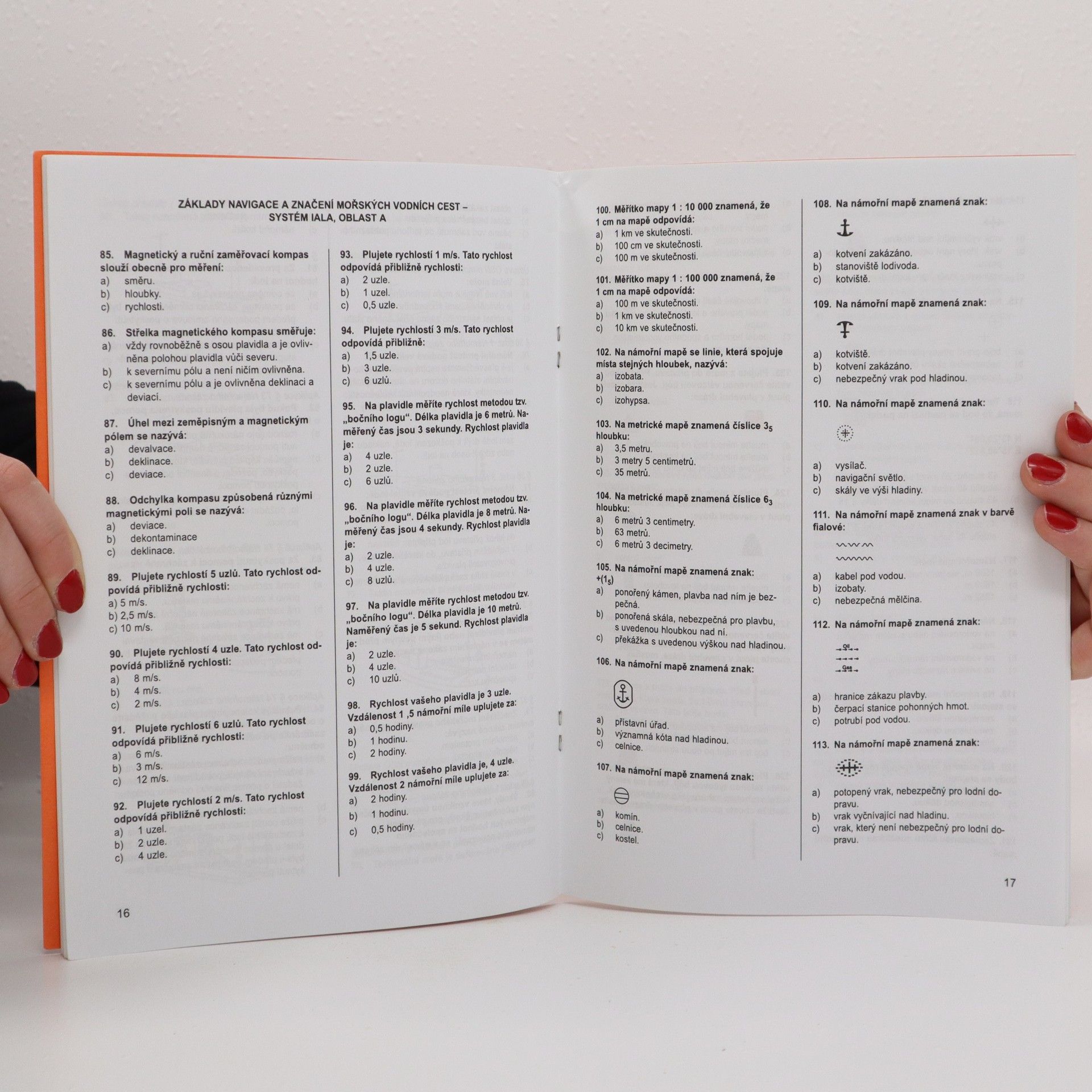 Autorenkollektiv Vůdce rekreačního plavidla: Moře. Rozsah zkoušky způsobilosti, soubor testových otázek