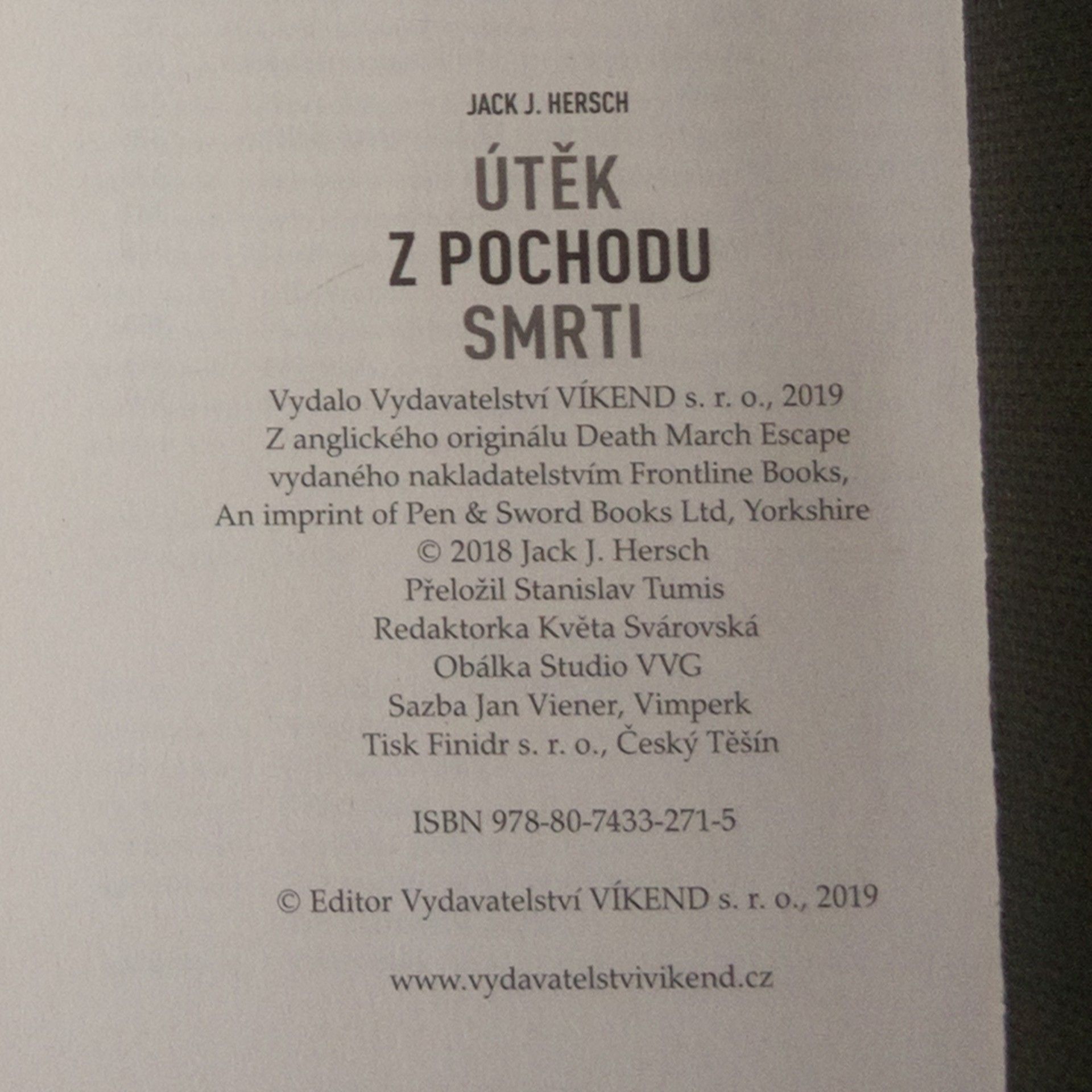 Jack J. Hersch Útěk z pochodu smrti