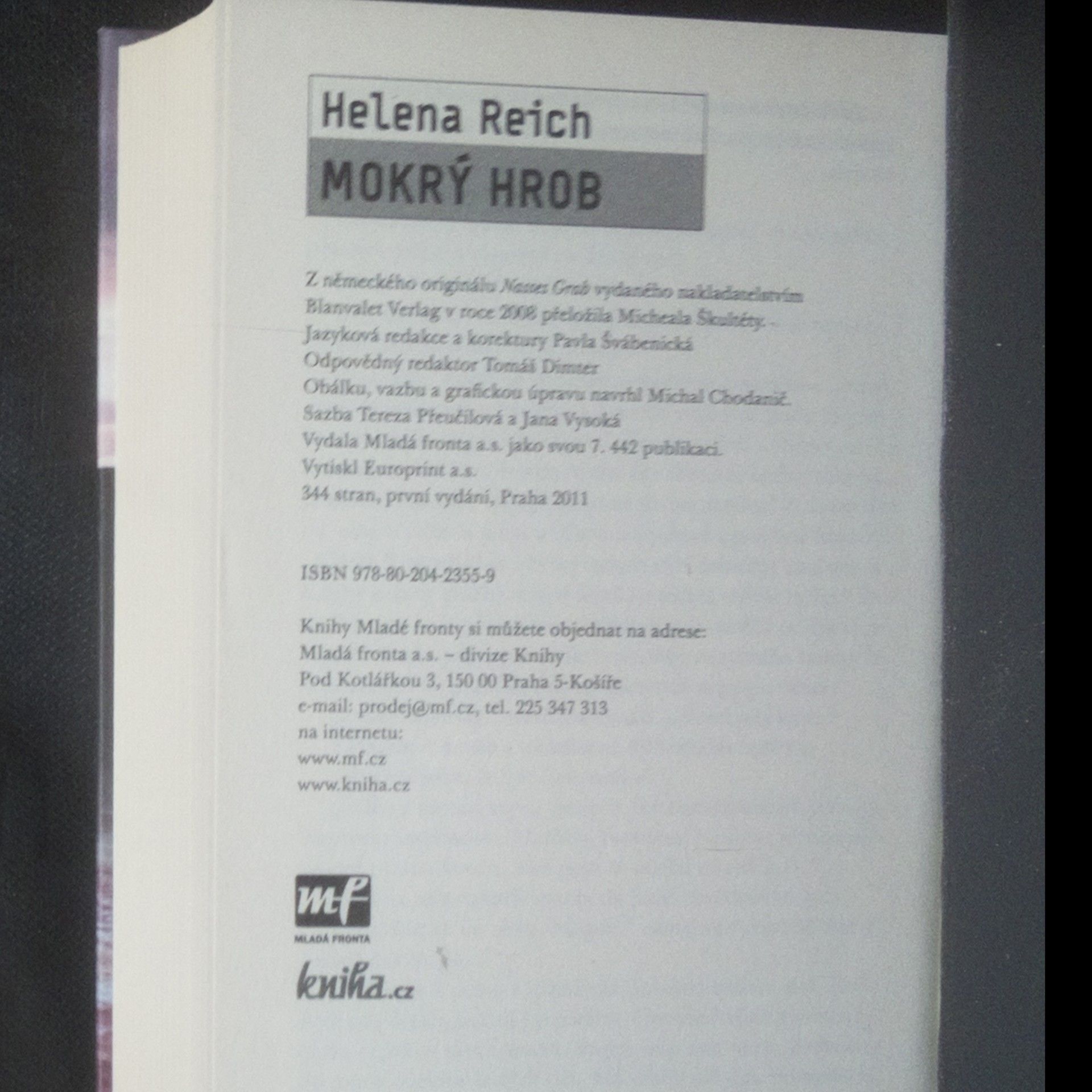 Helena Reich Mokrý hrob