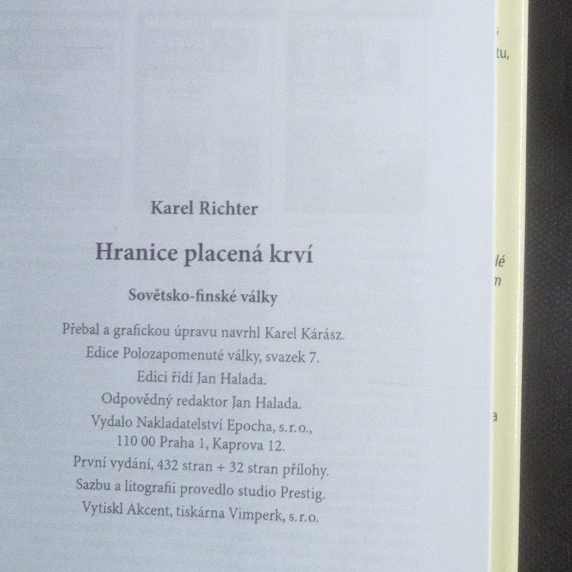 Karel Richter Hranice placená krví : sovětsko-finské války