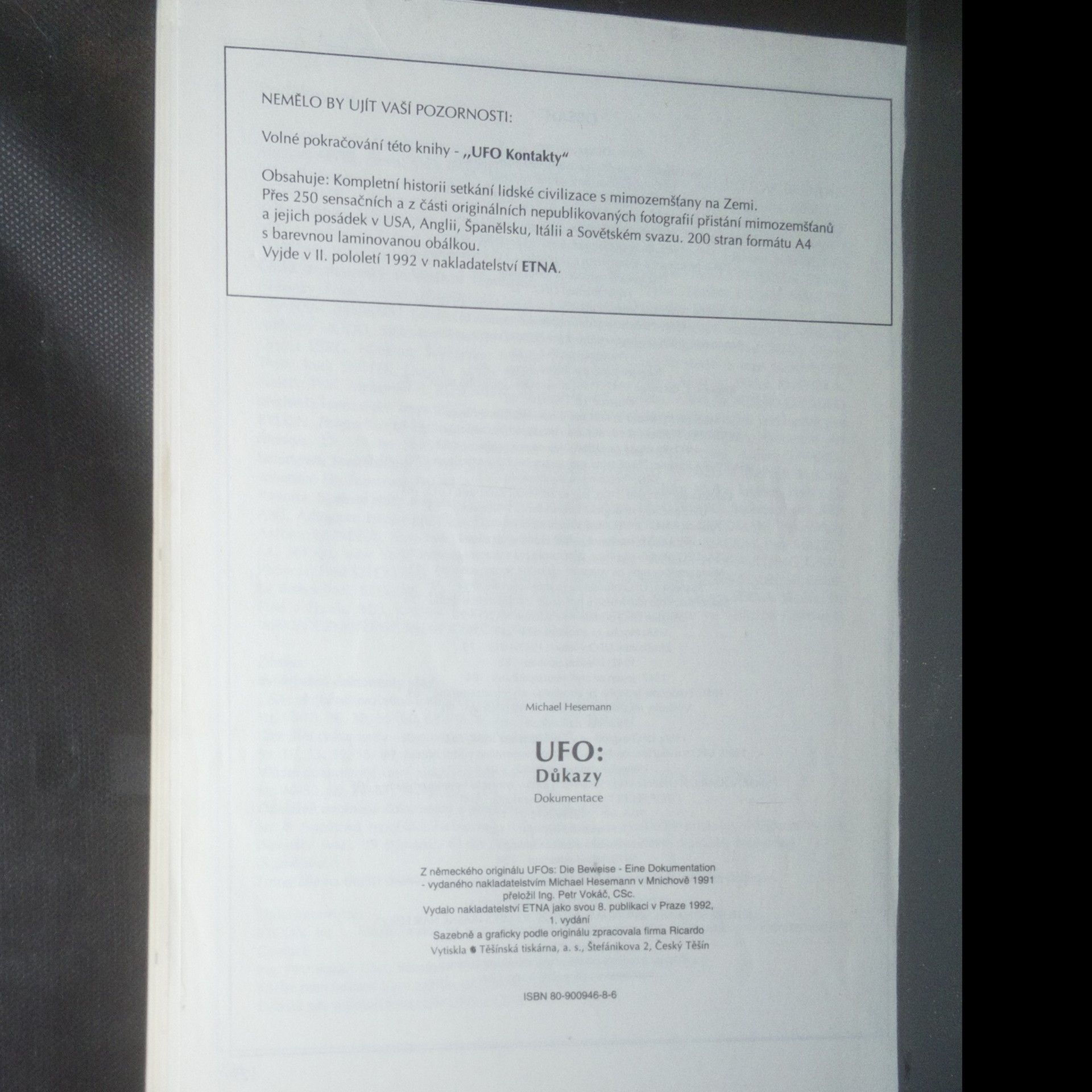 Michael Hesemann UFO. Kontakty. Důkazy
