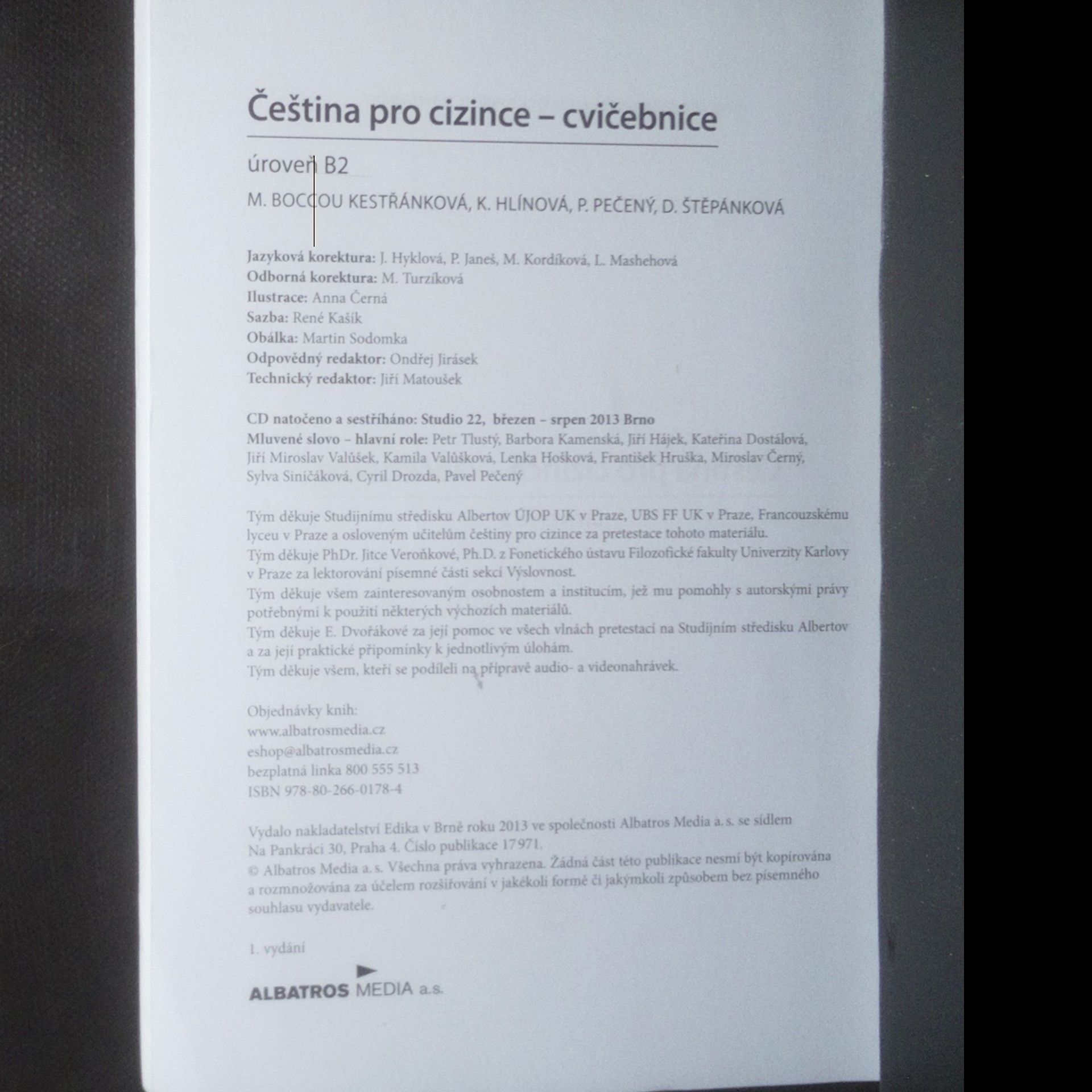 Marie Kestřánková Čeština pro cizince. Učebnice; úroveň B2