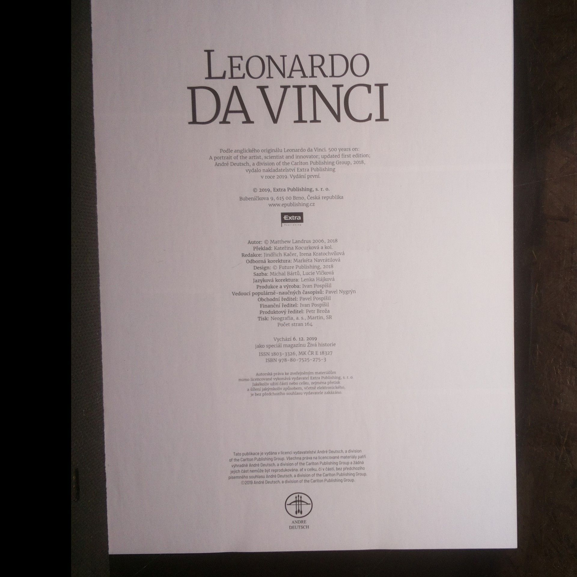 Matthew Hayden Landrus Leonardo da Vinci. Život a dílo génia. Umělec, vědec, vynálezce