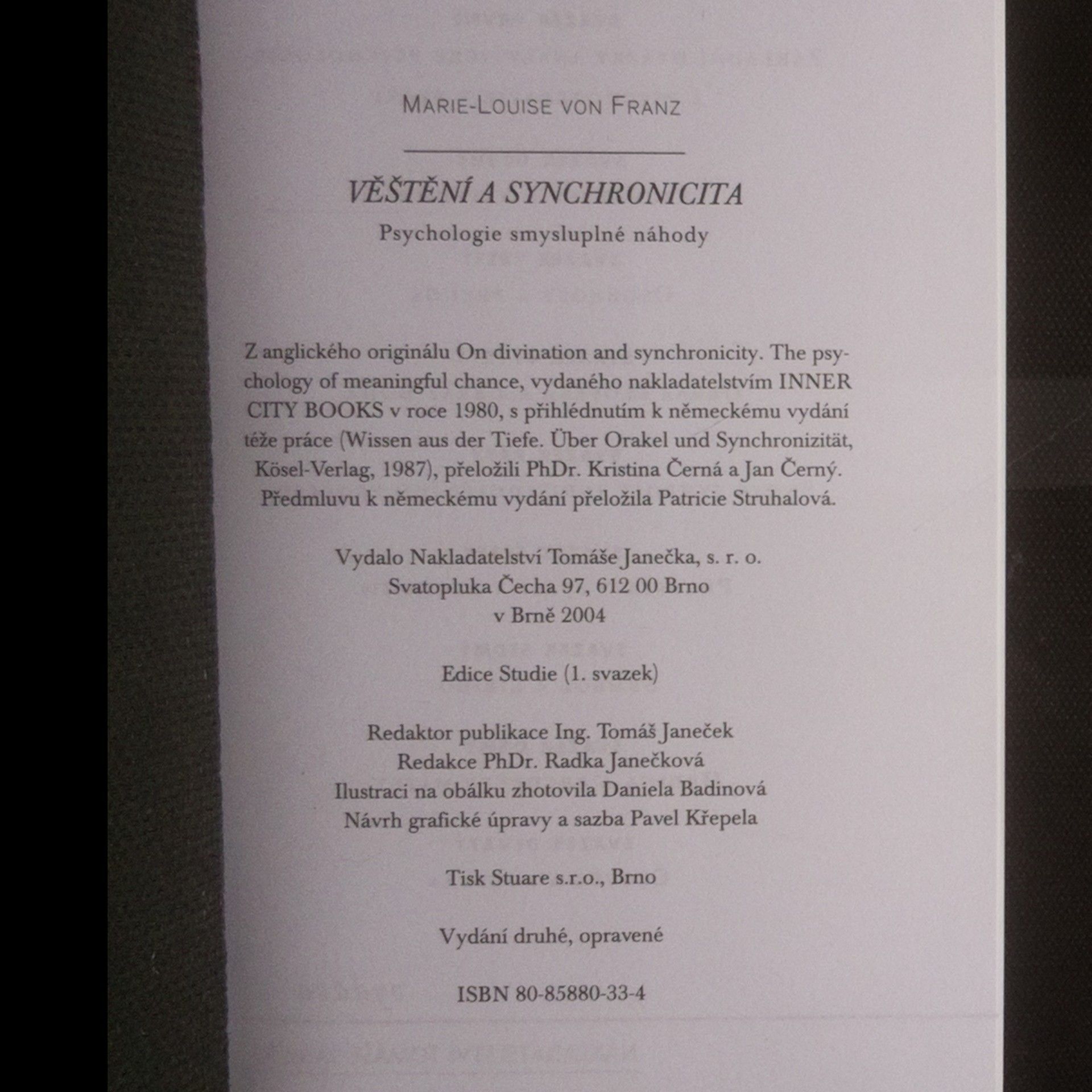 Marie-Louise von Franz Věštění a synchronicita