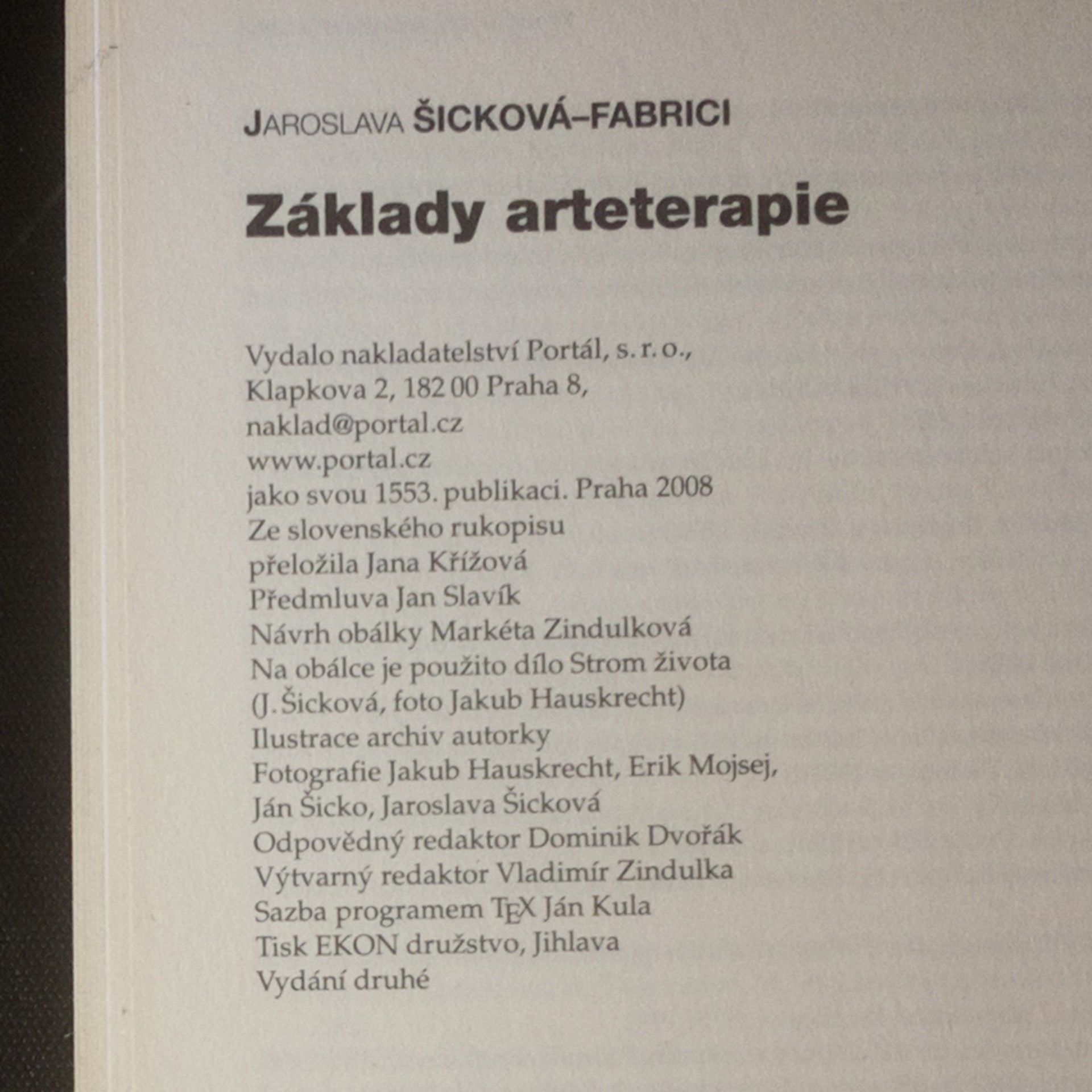 Jaroslava Šicková-Fabrici Základy arteterapie