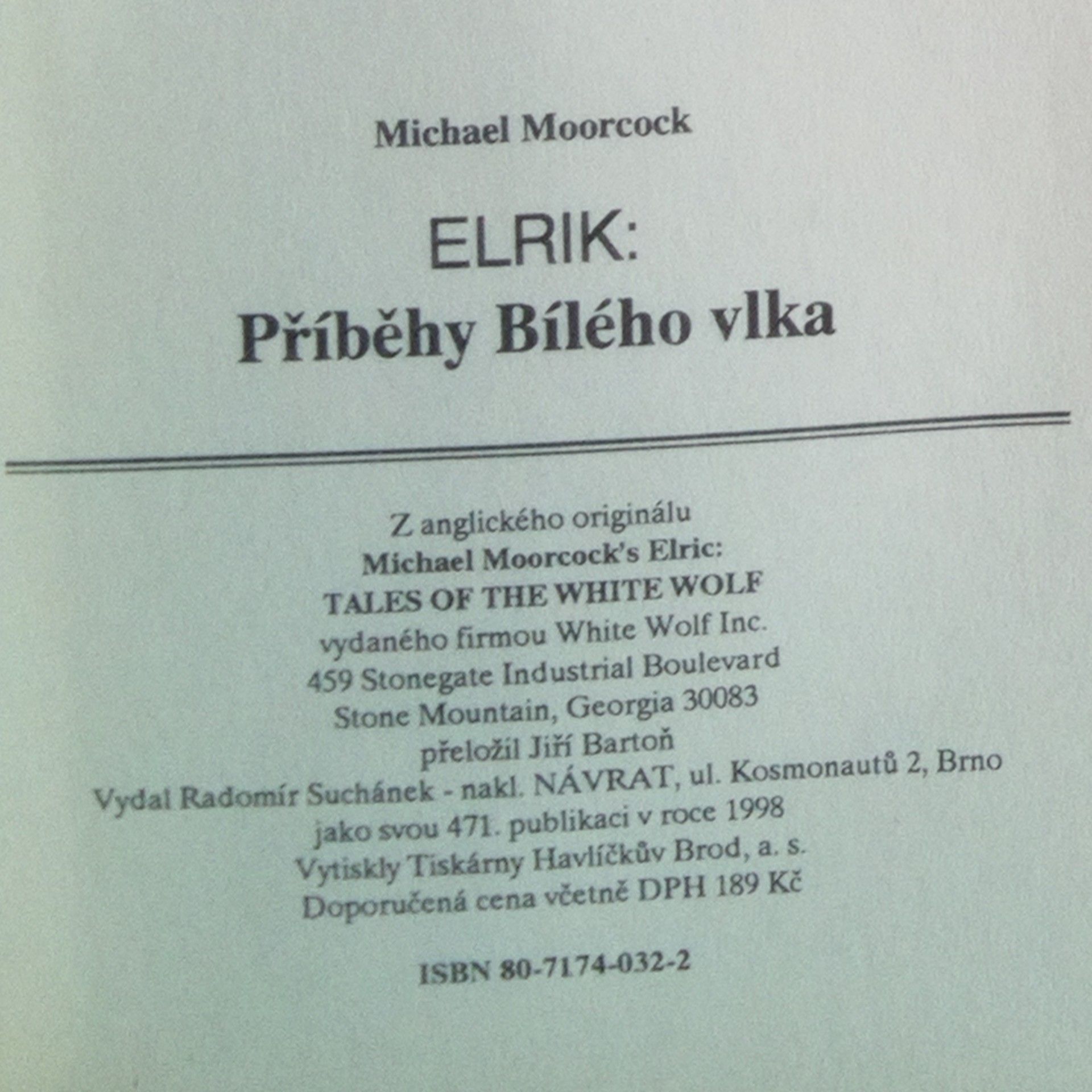 Michael Moorcock Elrik: Příběhy Bílého vlka. 3. díl