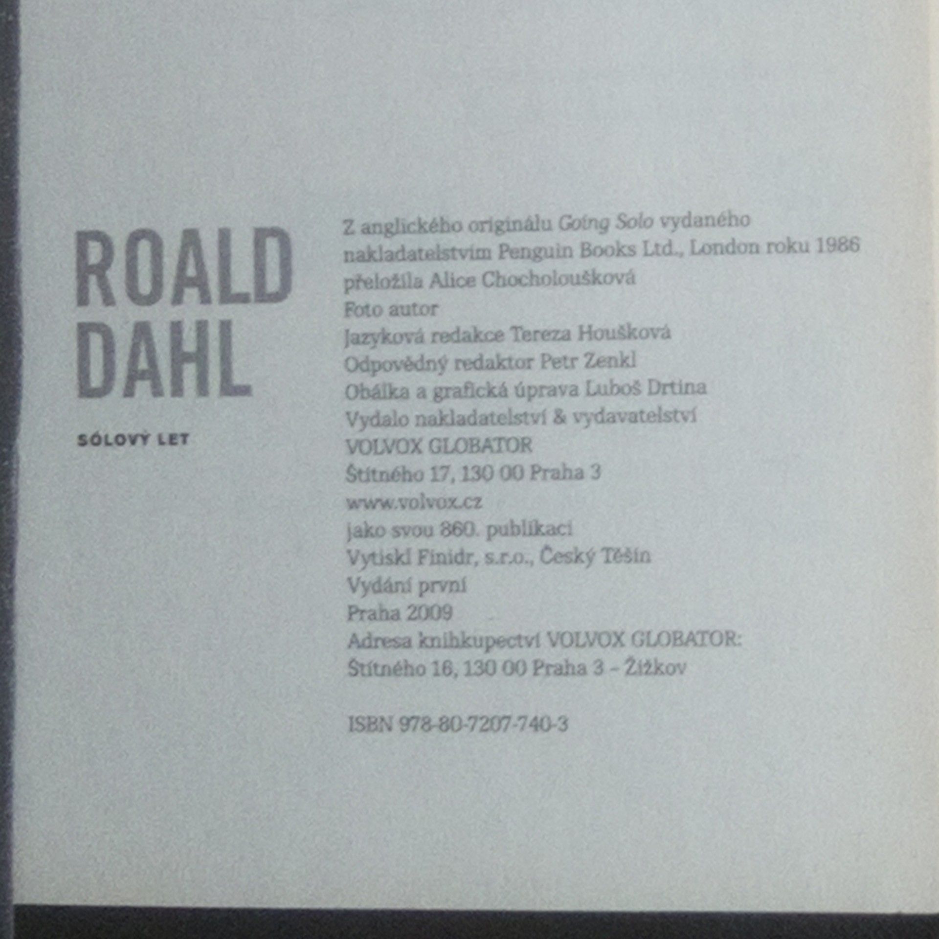 Roald Dahl Sólový let