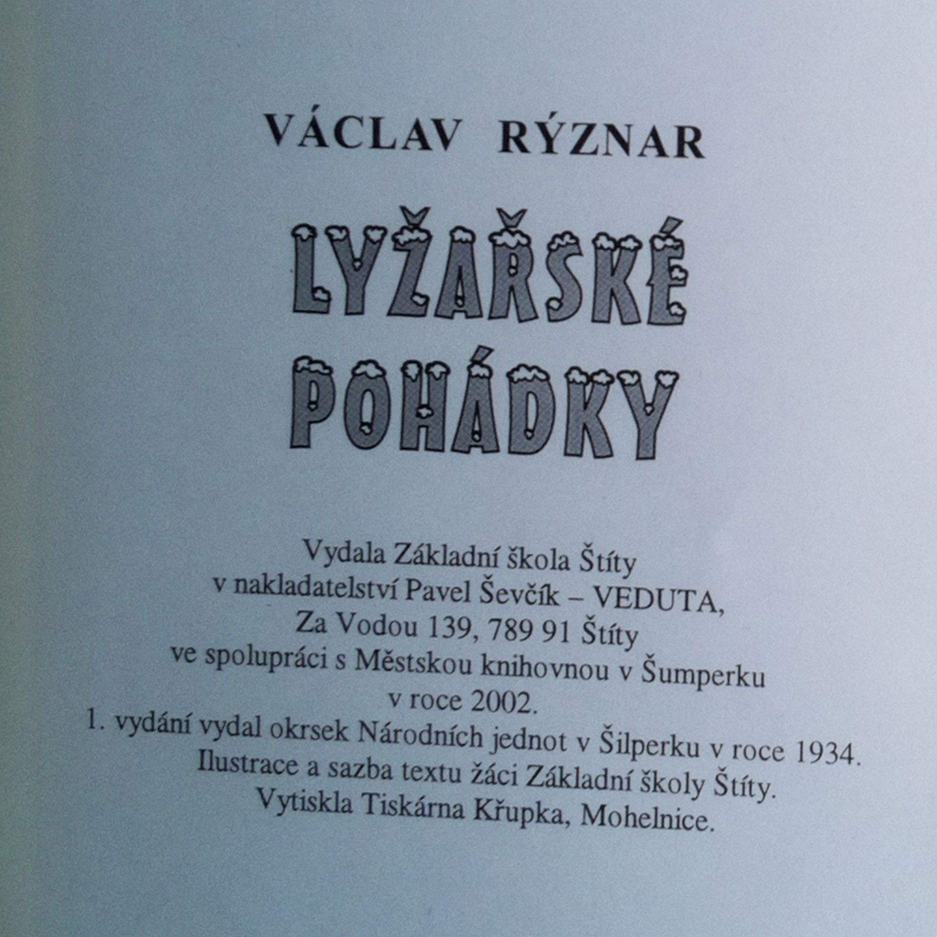 Václav Rýznar Lyžařské pohádky