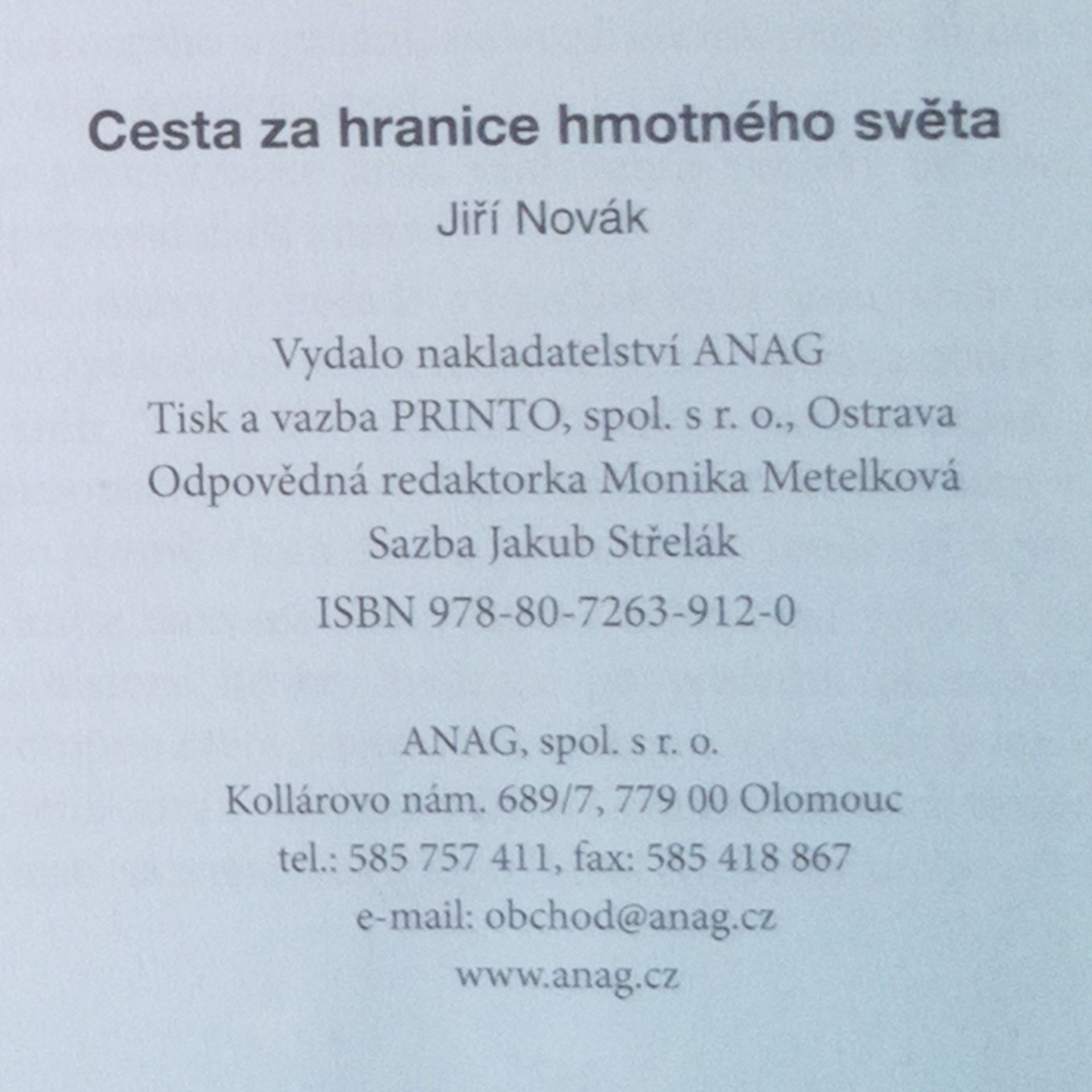 Jiří Novák Cesta za hranice hmotného světa. Kniha 1