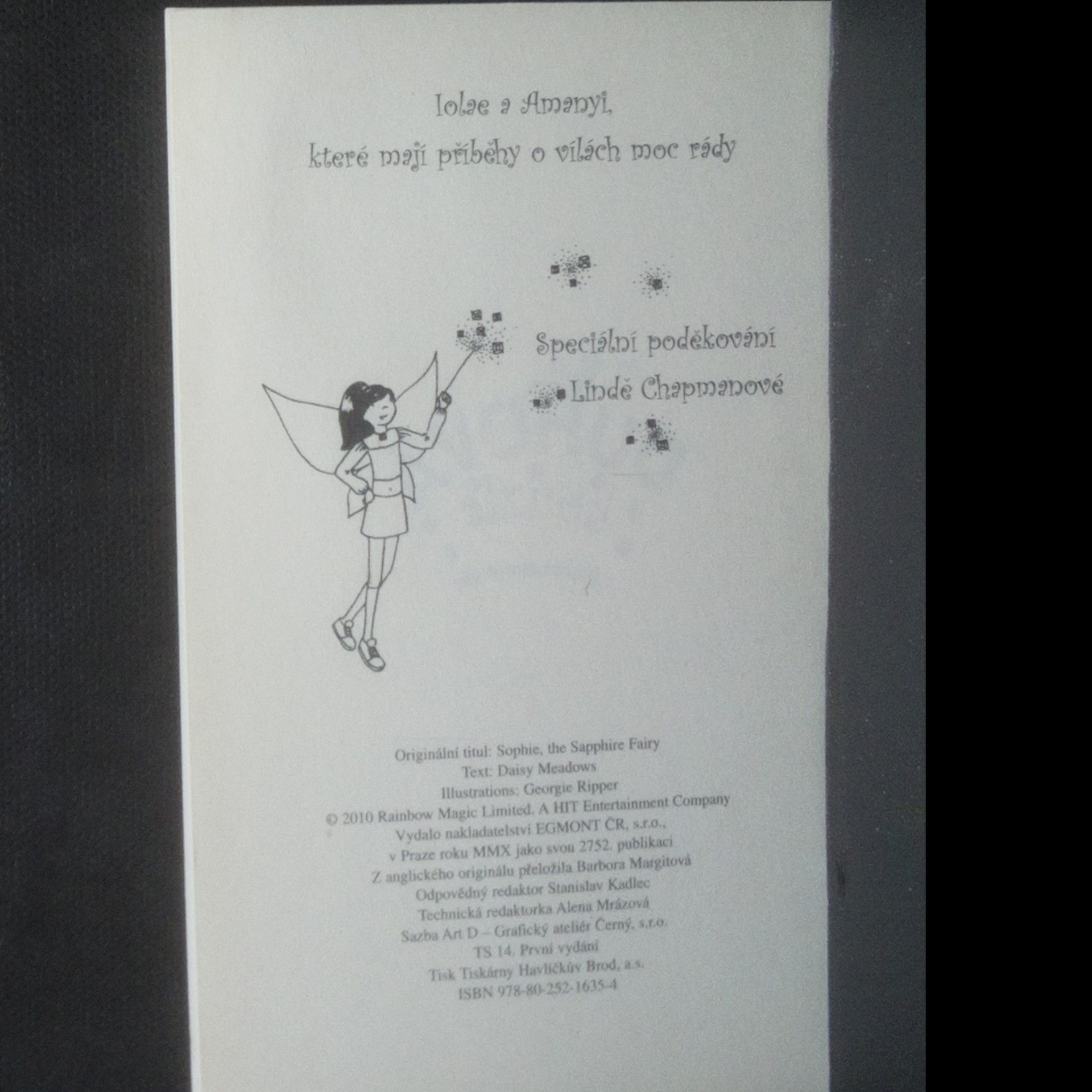 Daisy Meadows Sofie, víla safírového kamene