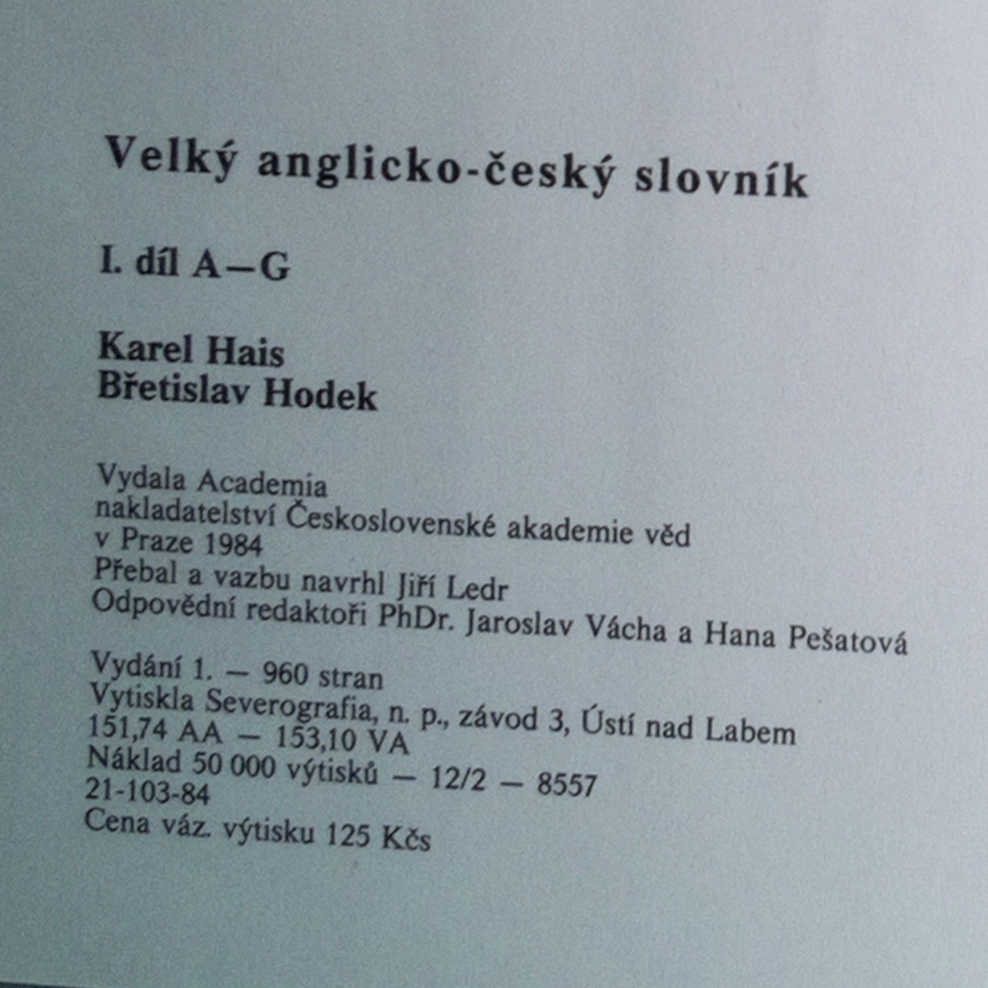 Karel Hais Velký anglicko-český slovník I.-III.
