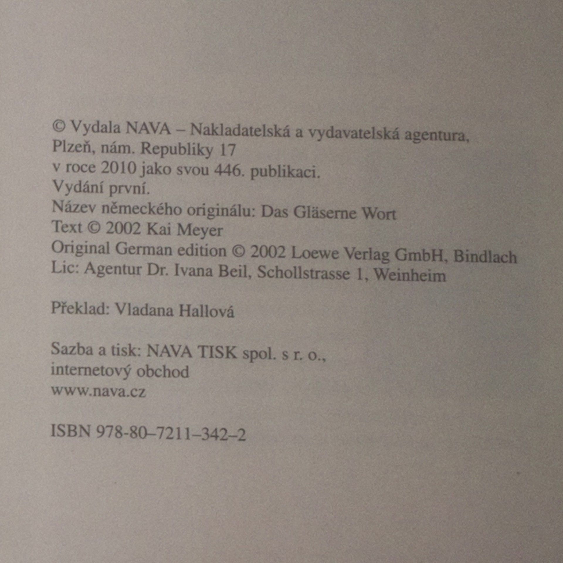 Kai Meyer Skleněné slovo