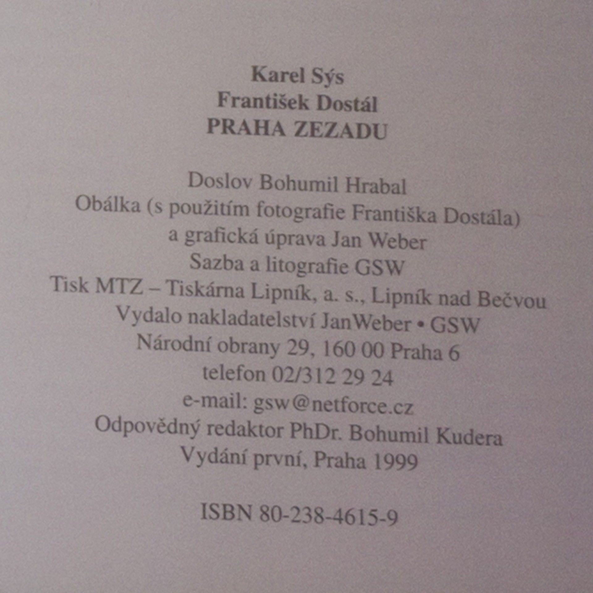 Karel Sýs Praha zezadu