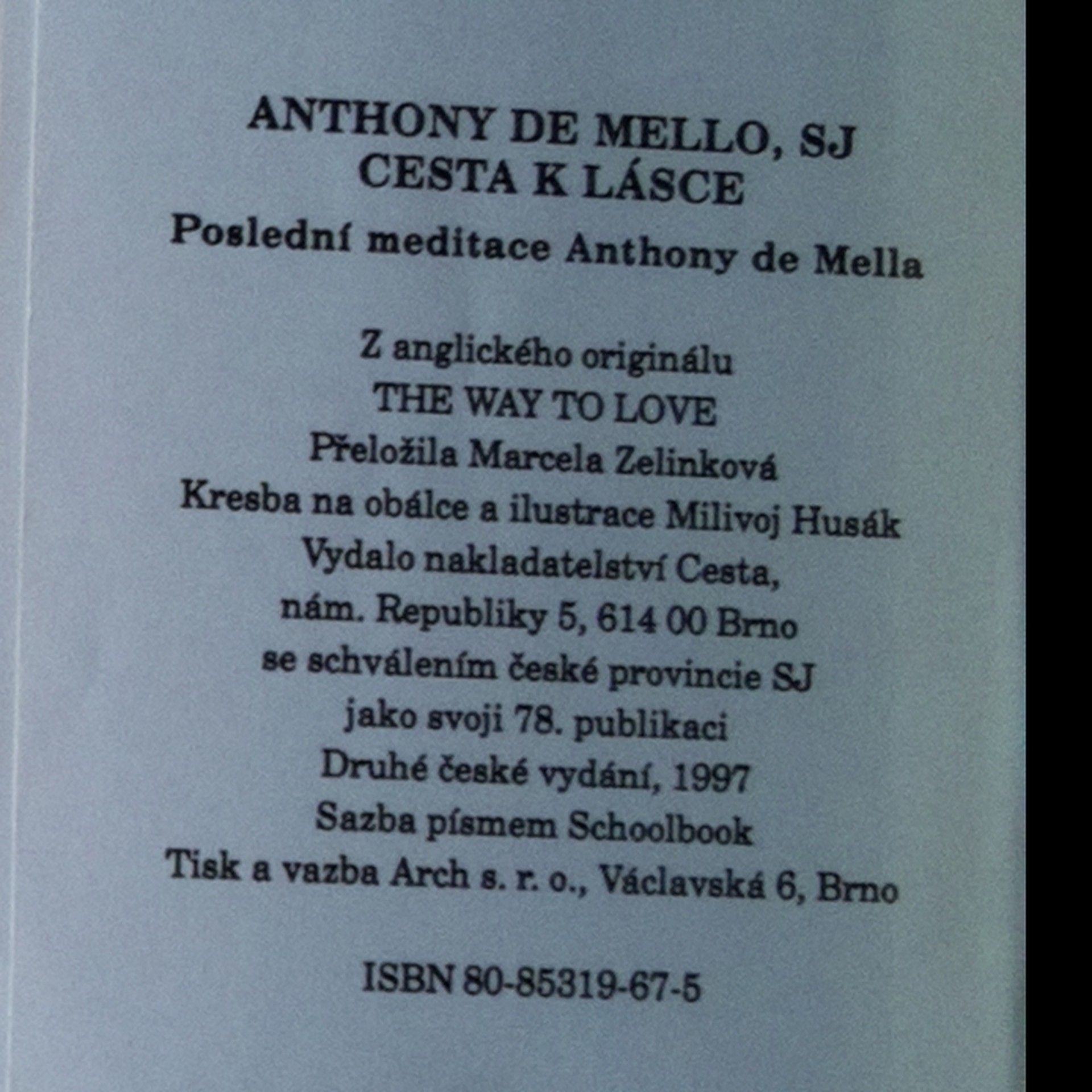 Anthony De Mello Cesta k lásce