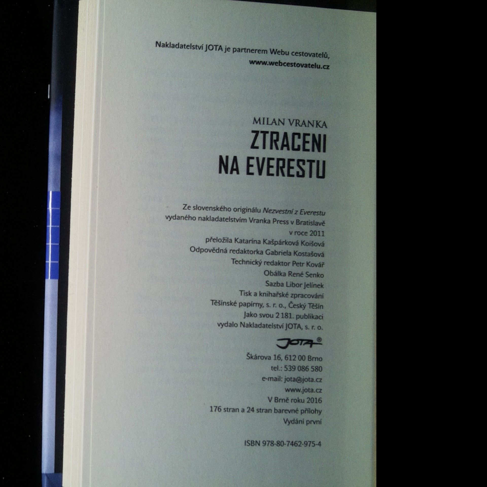 Milan Vranka Ztraceni na Everestu