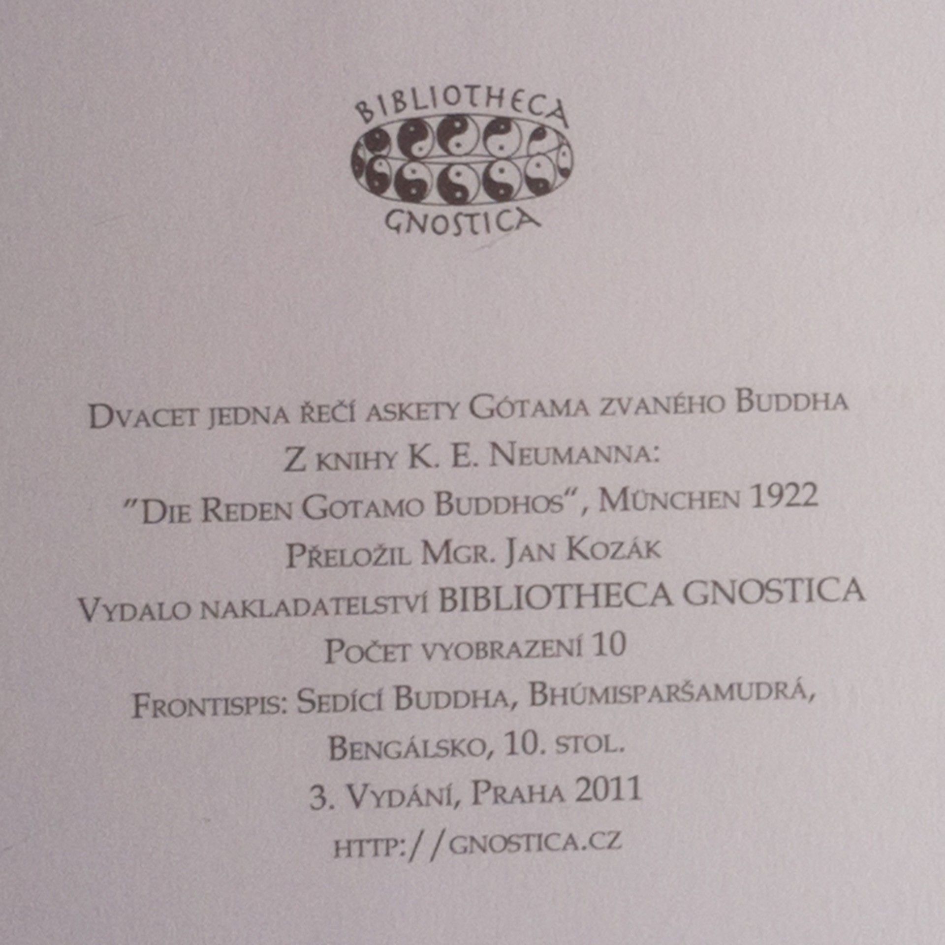Gautama Buddha Dvacet jedna řečí askety Gótama zvaného Buddha