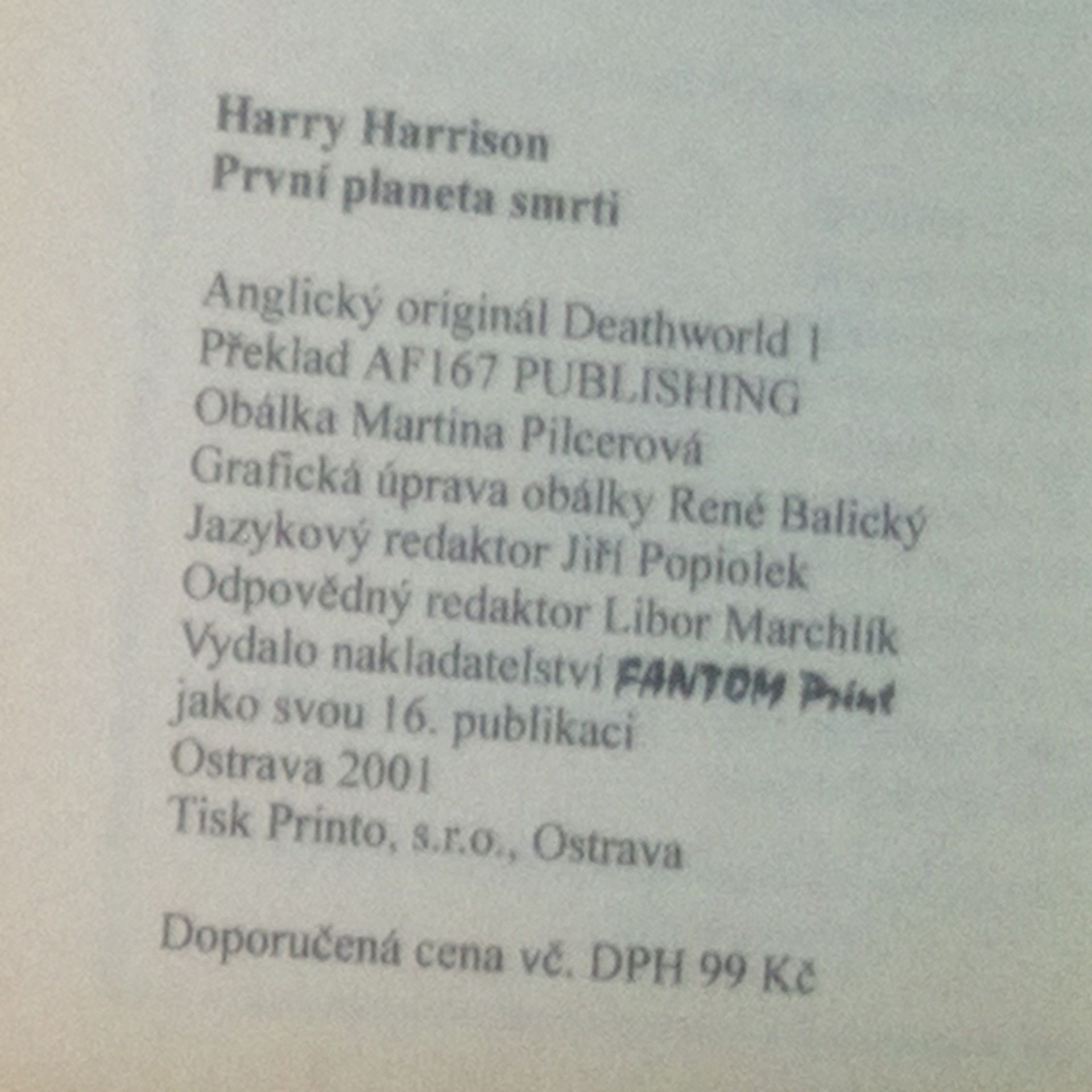 Harry Harrison První planeta smrti