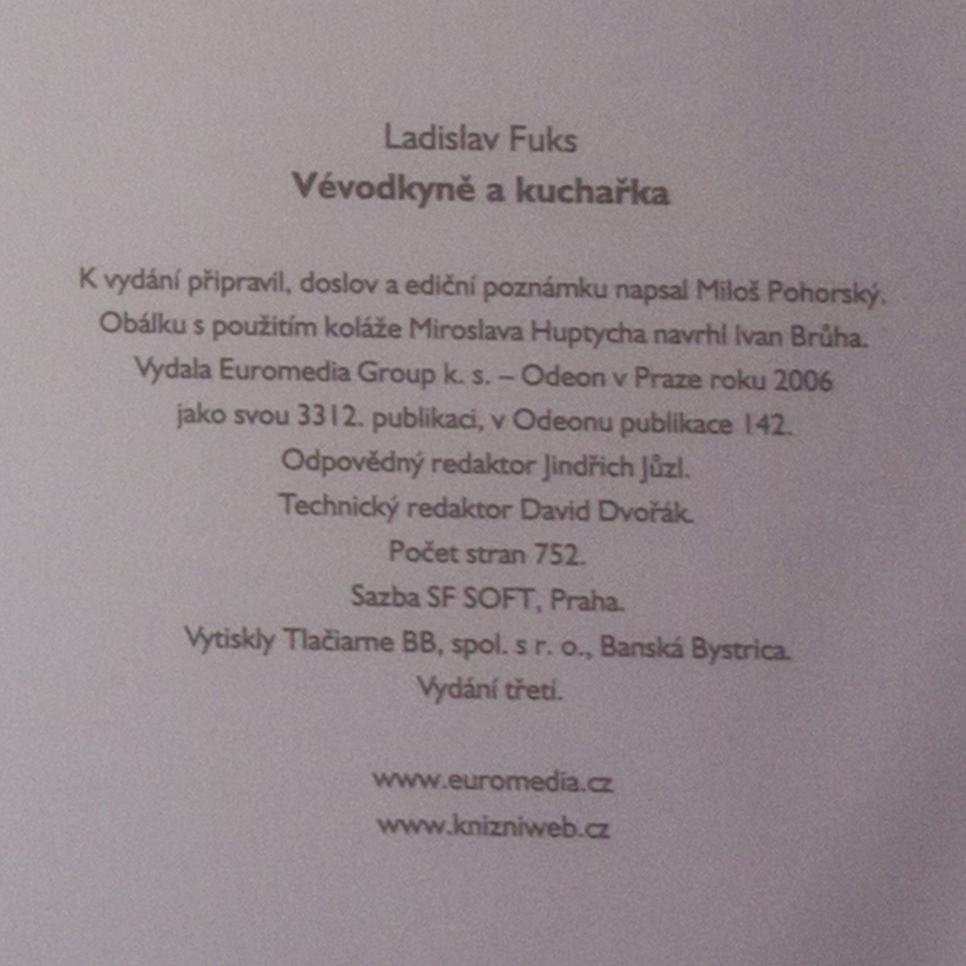 Ladislav Fuks Vévodkyně a kuchařka