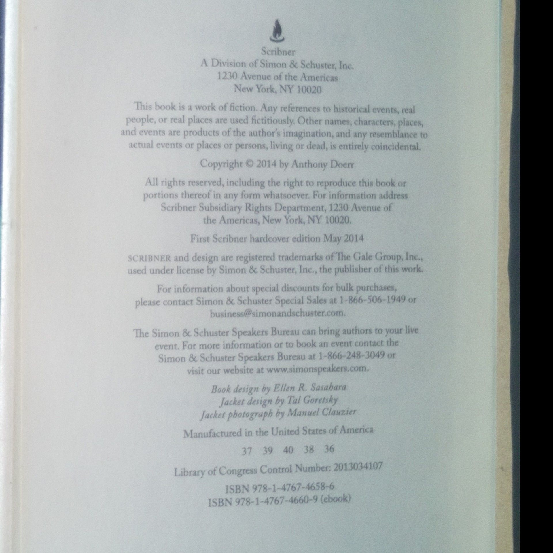 Anthony Doerr All the light we cannot see: A novel
