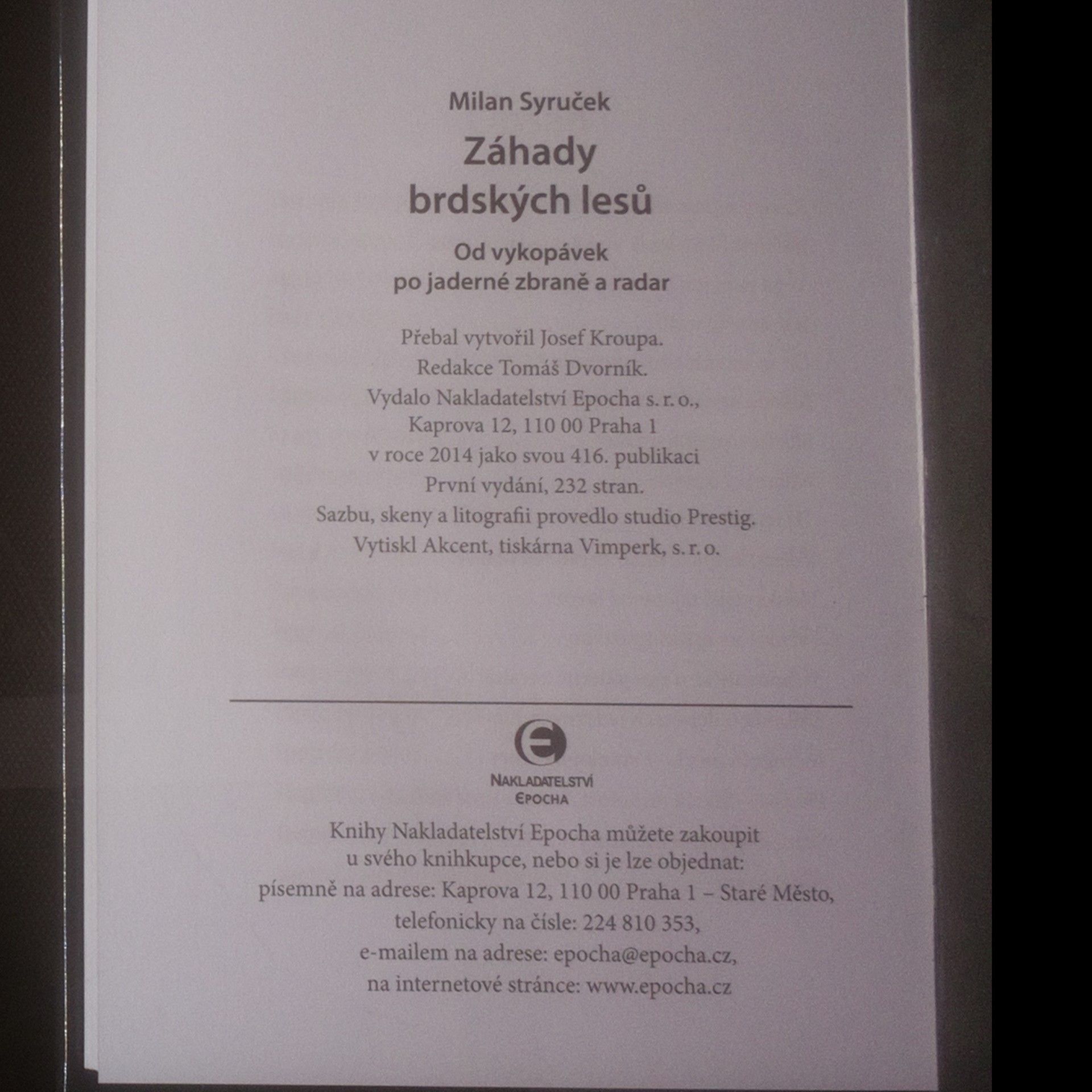 Milan Syruček Záhady brdských lesů