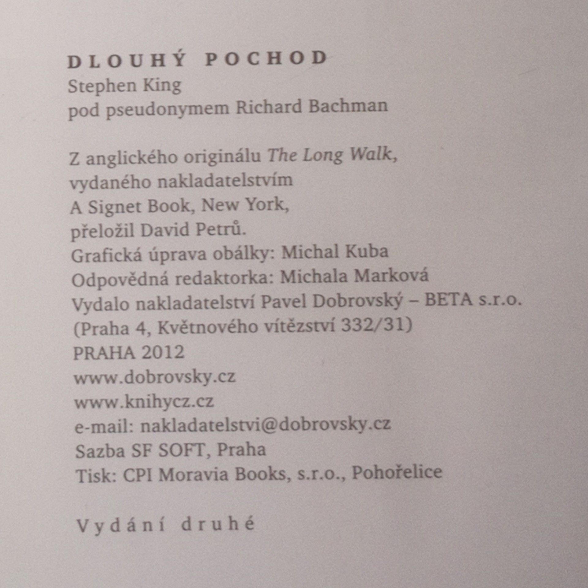 Stephen King Dlouhý pochod