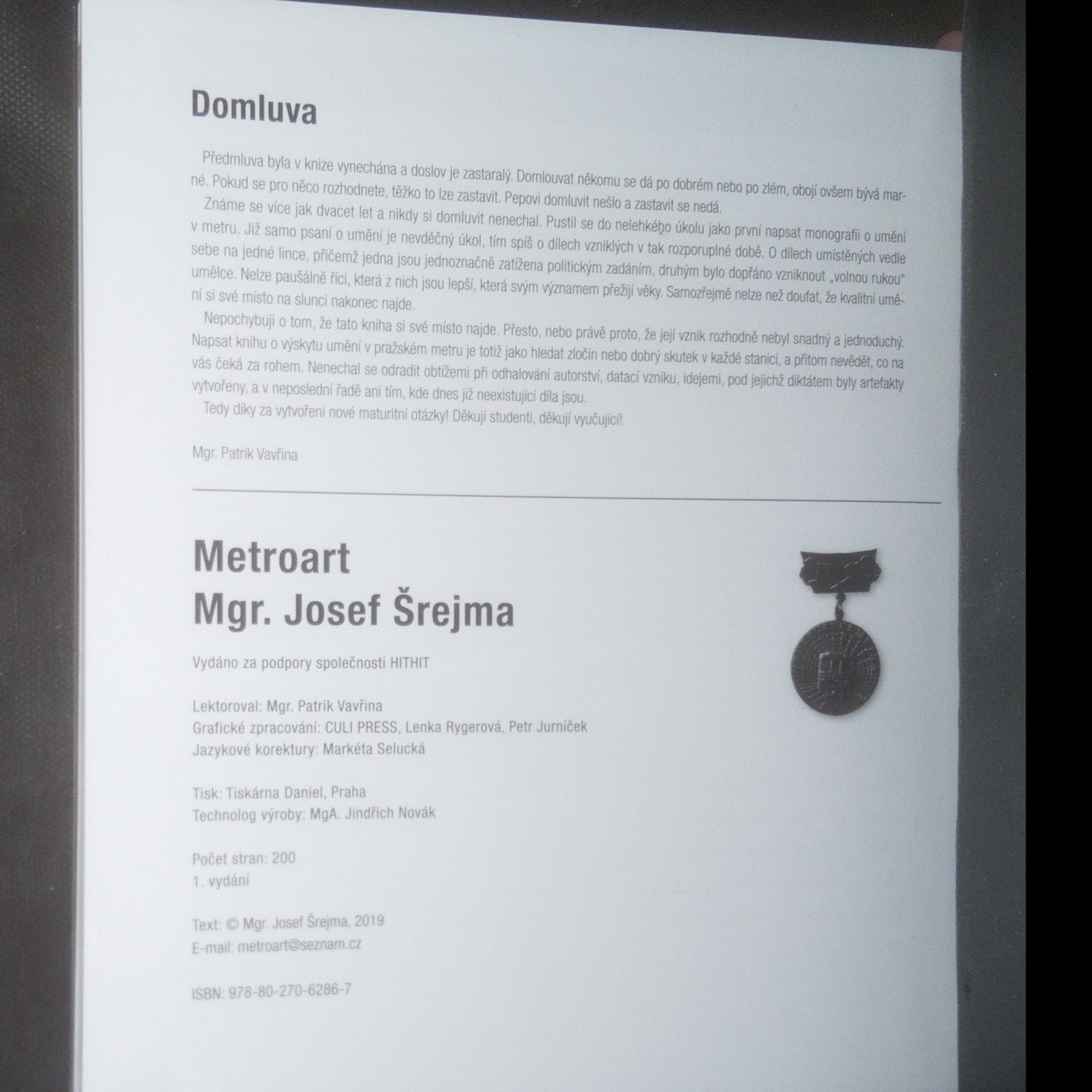 Josef Šrejma Metroart: Výtvarná monografie metra : 1974-1994 : architektonický a ikonografický rozbor stanic s výtvarnými díly