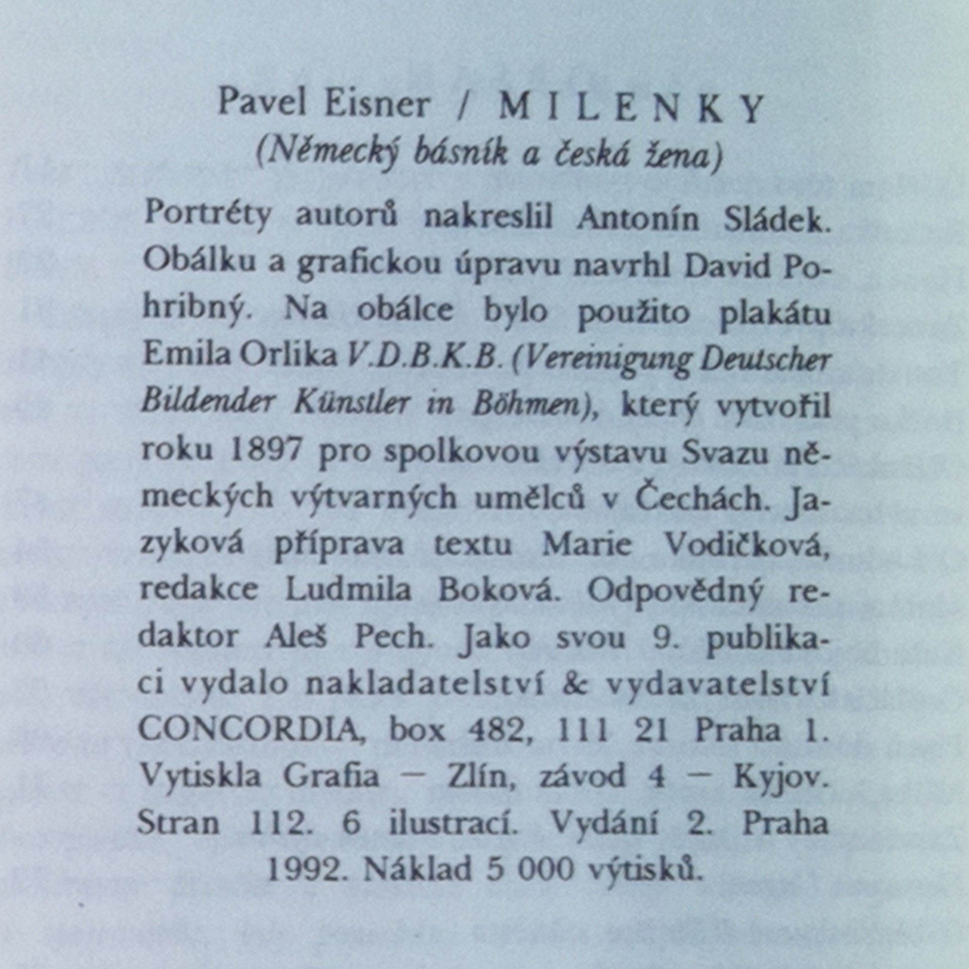 Pavel Eisner Milenky