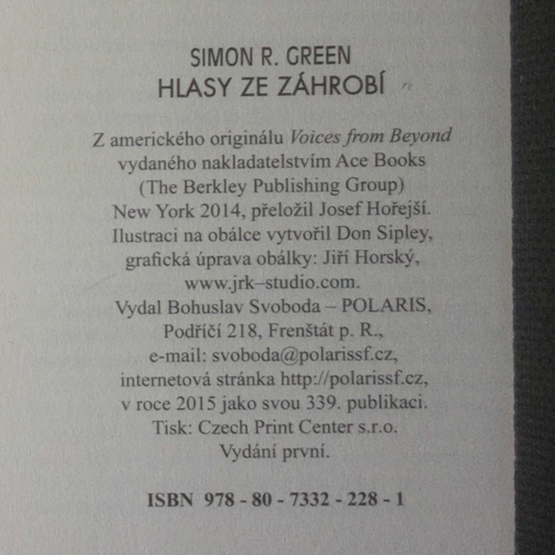 Simon R. Green Hlasy ze záhrobí