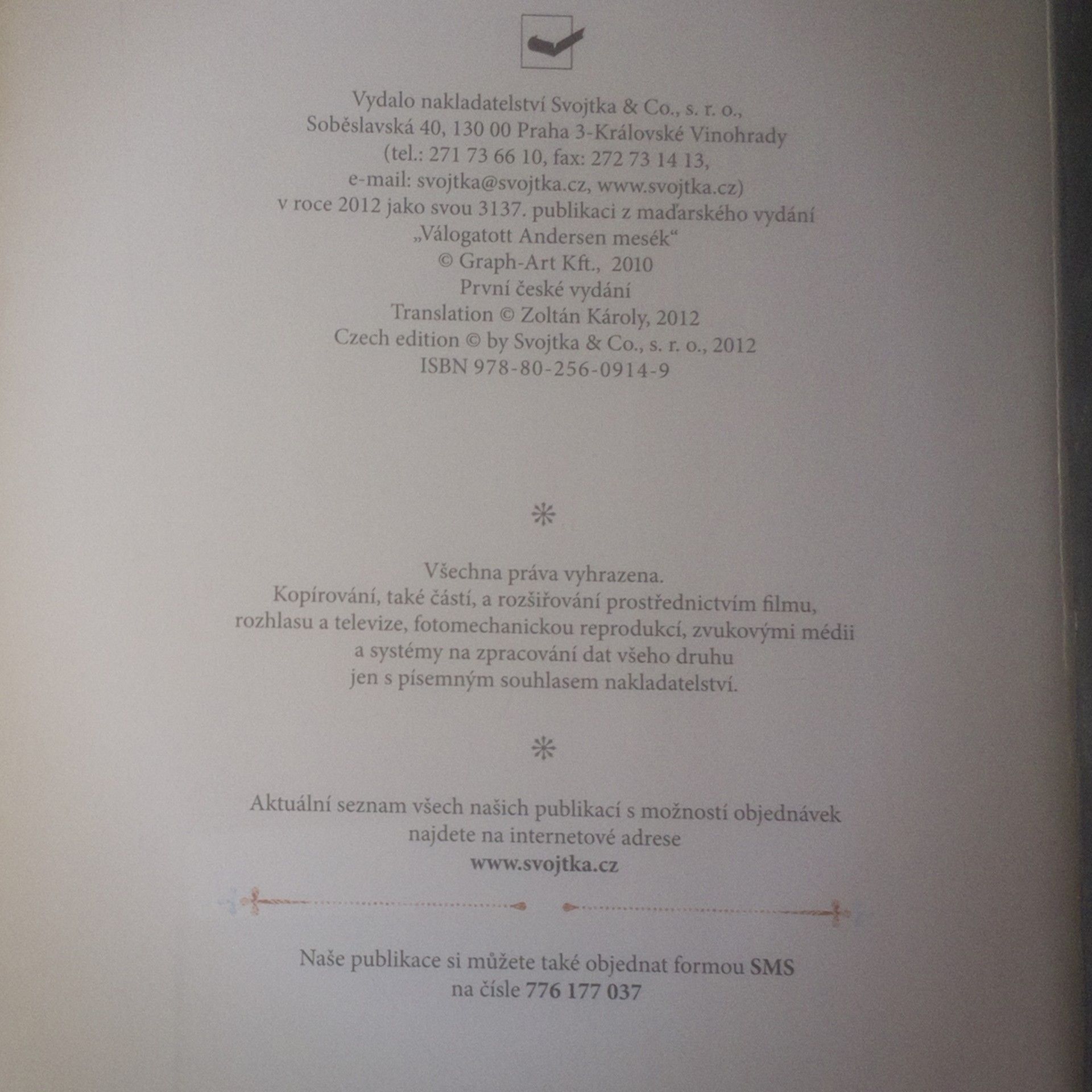 Hans Christian Andersen Pohádky