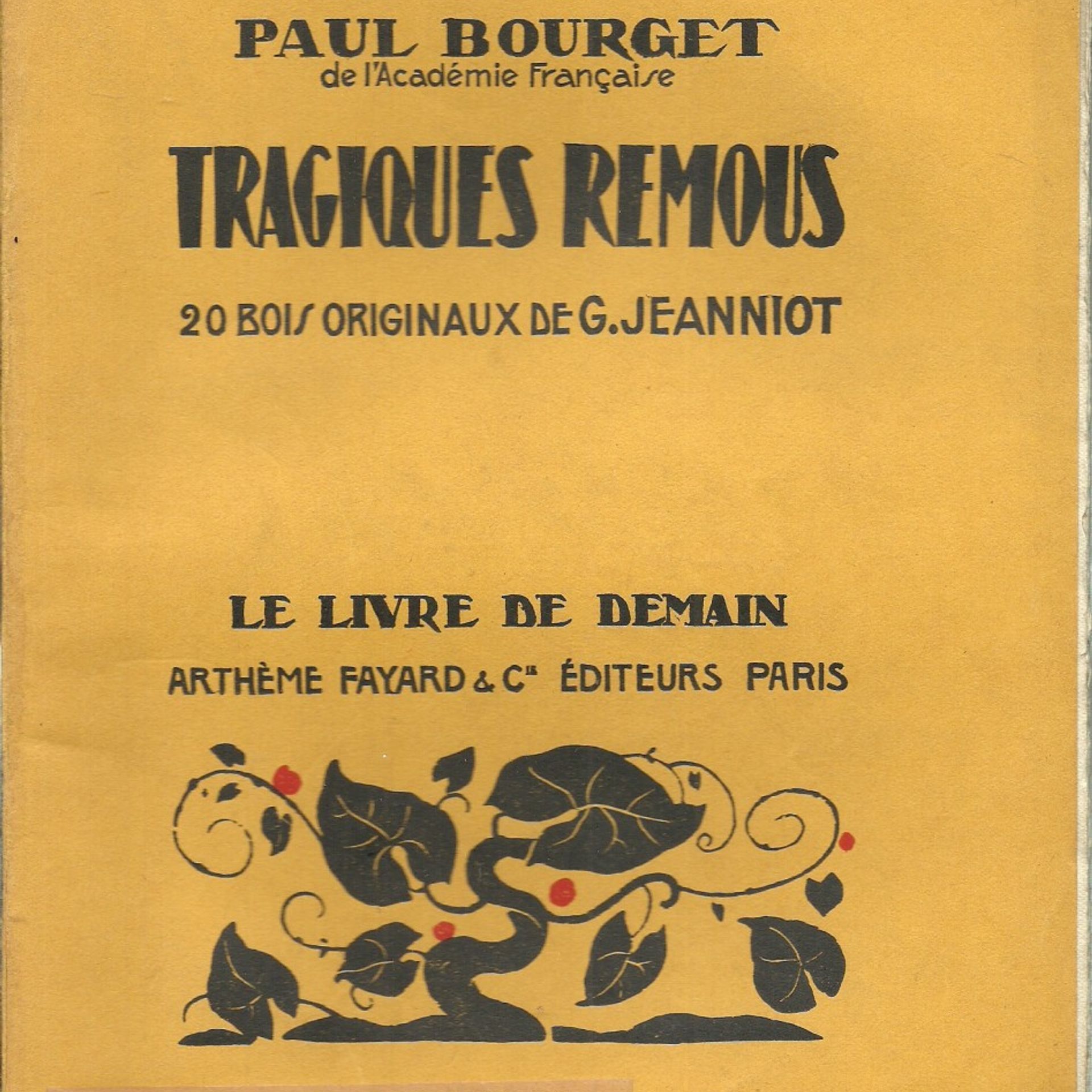 Paul Bourget Tragiques remous